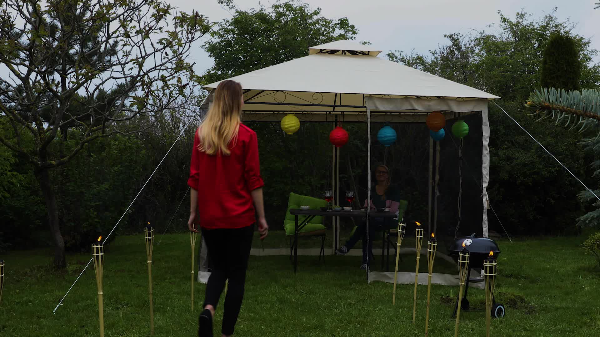 Relaxdays 10er Set Gartenfackeln, Ölfackeln aus Bambus, mit Produktbild-Vorschau 7