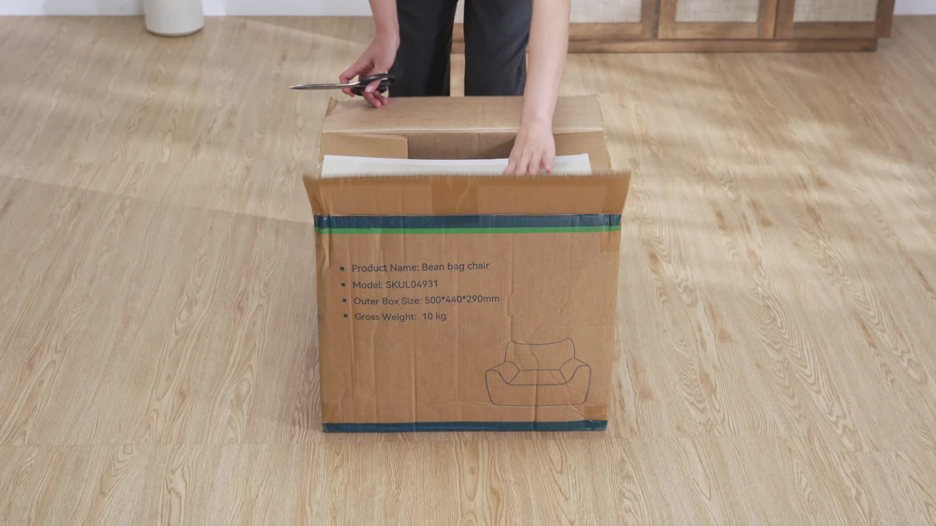 HOMMPA Erwachsene Sitzsack mit Armlehne & Füllung - Große Produktbild-Vorschau 7