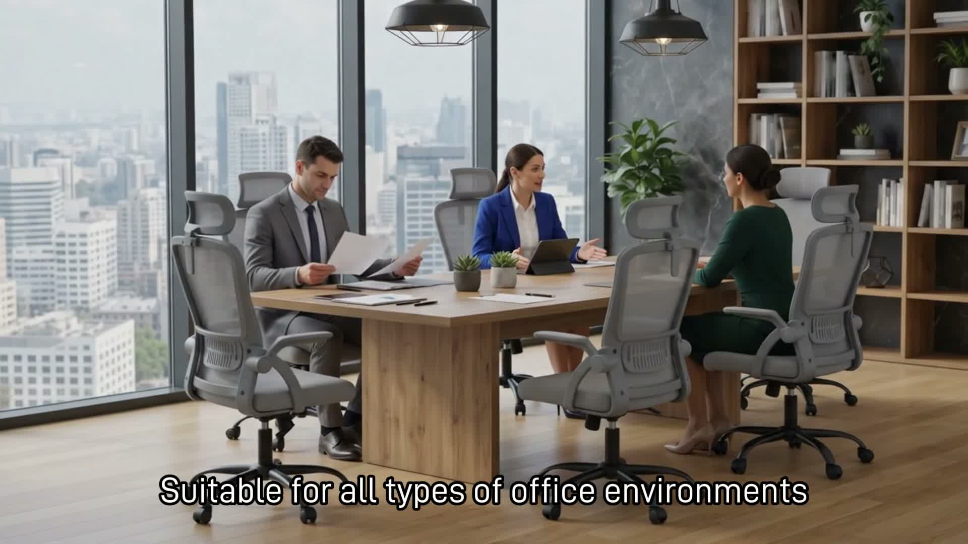 UISEBRT Bürostuhl Schwarz, Ergonomischer Schreibtischstuhl, Produktbild-Vorschau 7