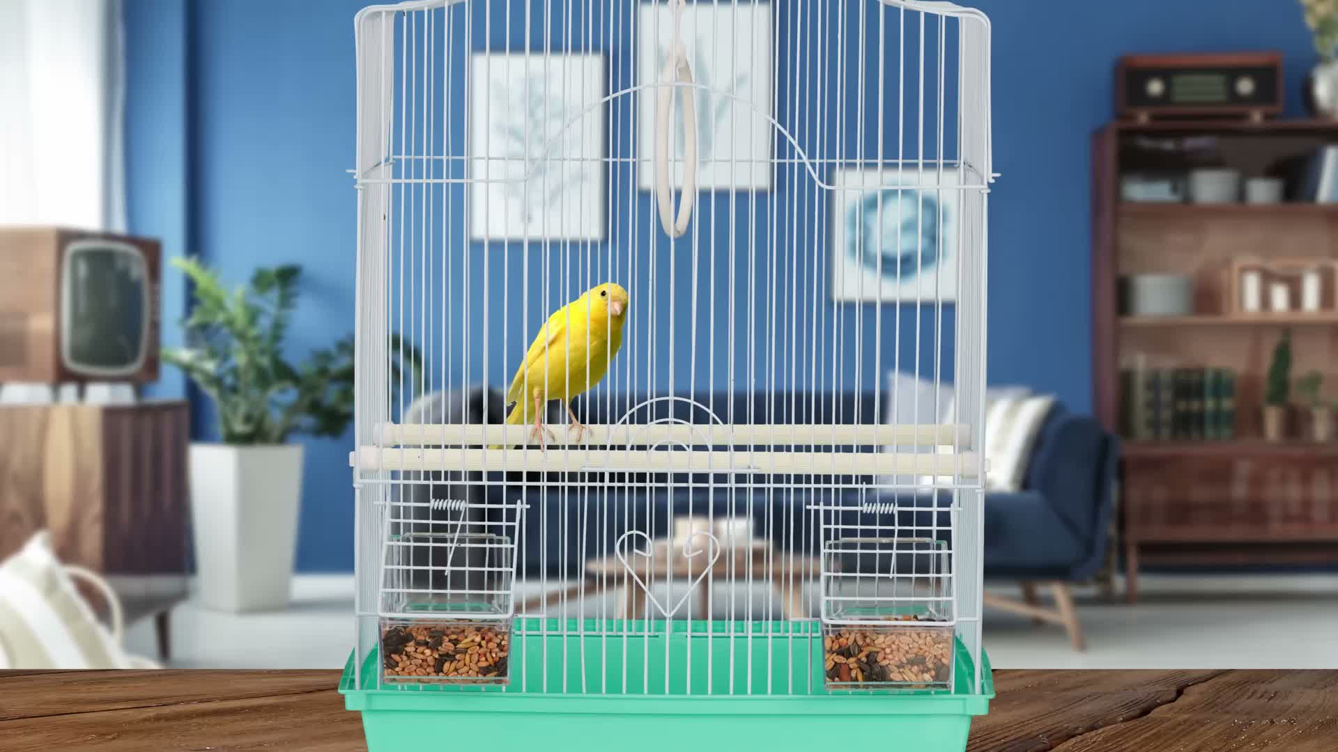 Relaxdays Vogelkäfig, Käfig für kleine Kanarienvögel, Produktbild-Vorschau 7