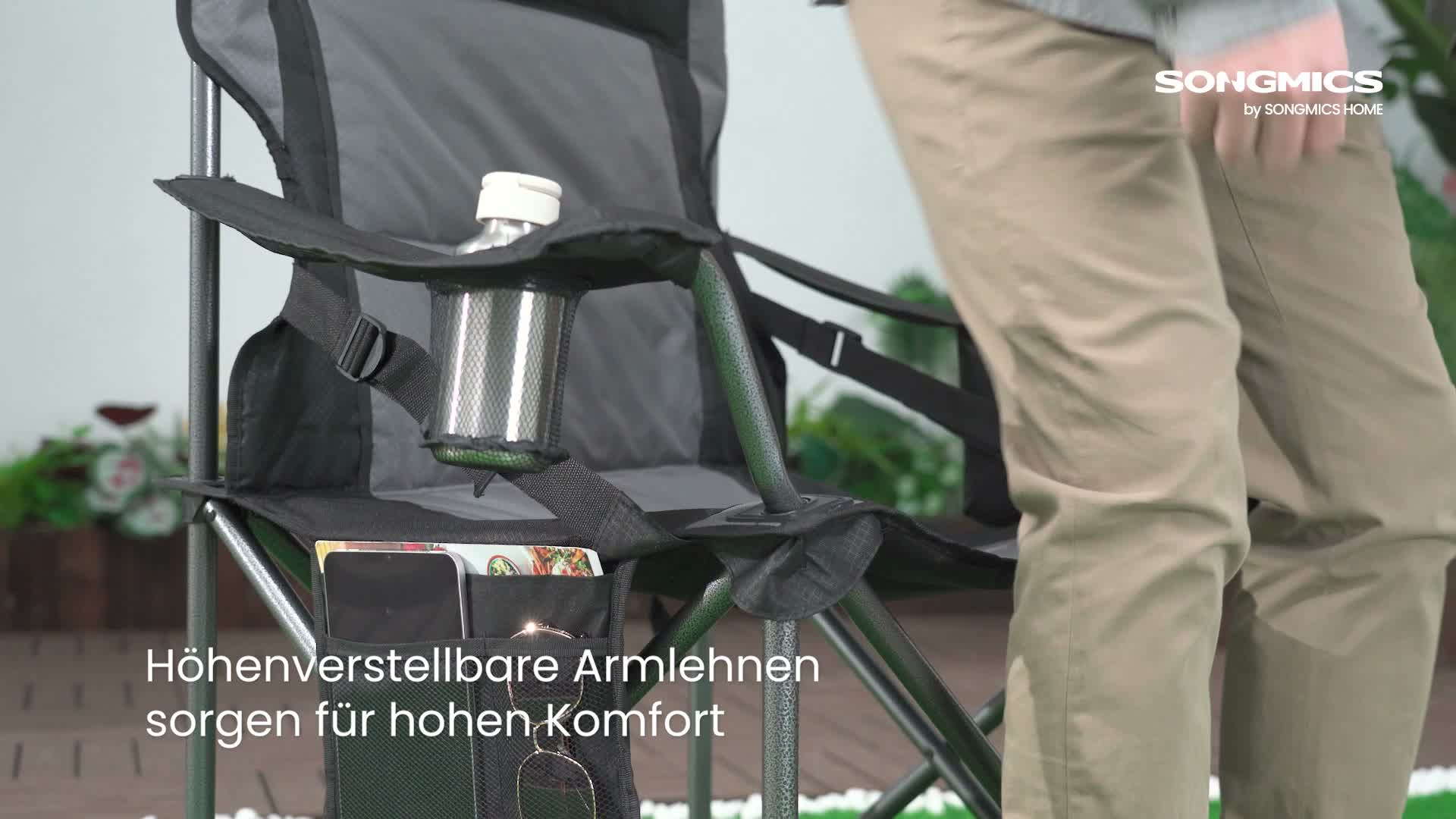SONGMICS Campingstuhl, Klappstuhl mit Getränkehalter, Produktbild-Vorschau 7
