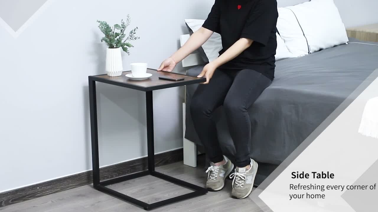 HOMCOM Beistelltisch in C-Form Kaffeetisch Couchtisch Produktbild-Vorschau 7