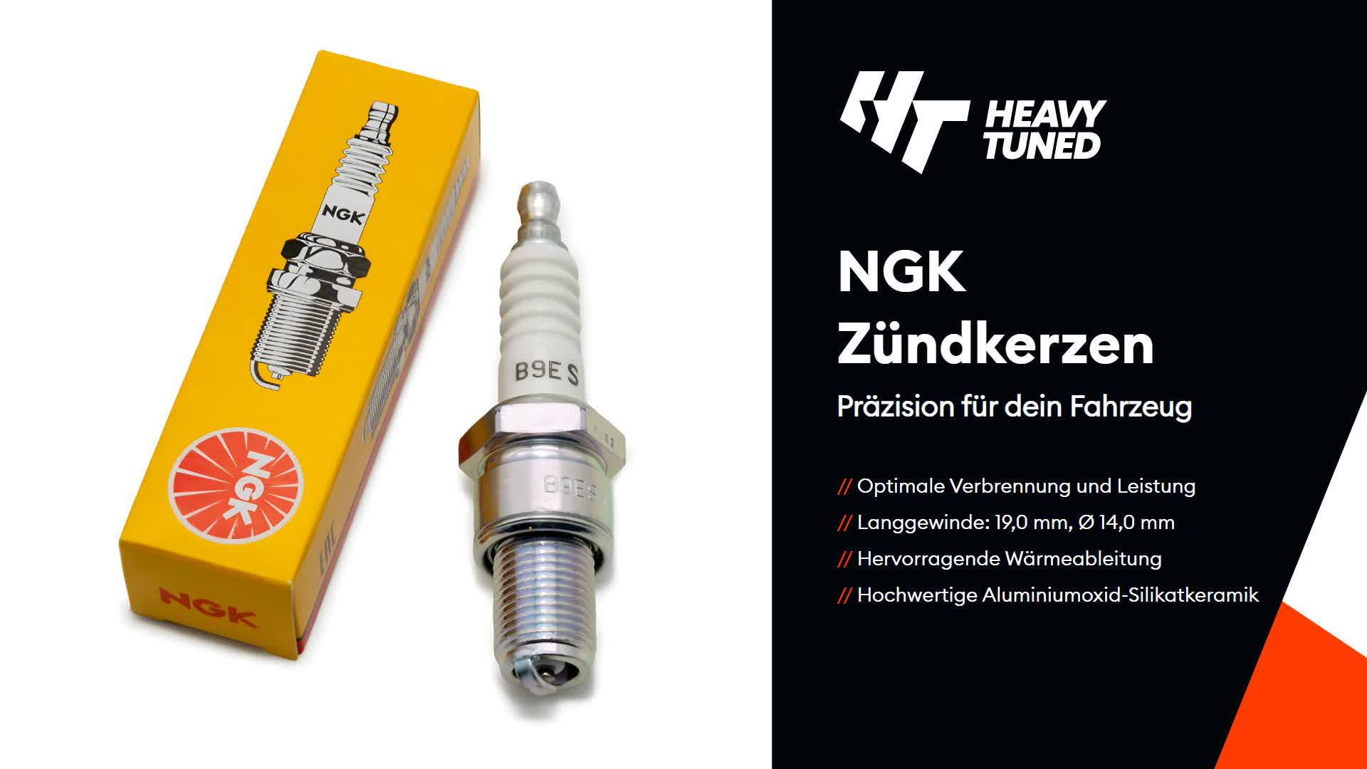 NGK Zündkerze B9ES, 19,0mm Langgewinde Ø 14,0mm, 2108 / Produktbild-Vorschau 4