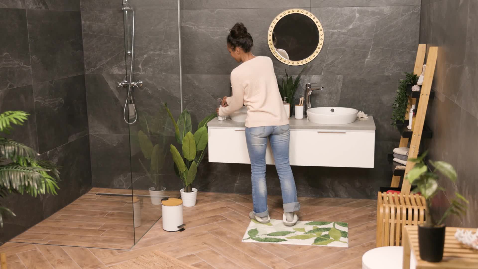 Relaxdays Mülleimer Bad, 3 l, Kosmetikeimer Produktbild-Vorschau 7