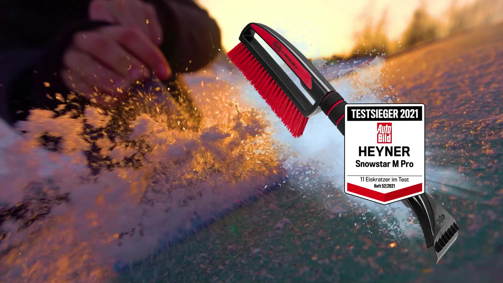 HEYNER® Eiskratzer Auto mit Besen  2024 * 9cm Klinge I mit Produktbild-Vorschau 7