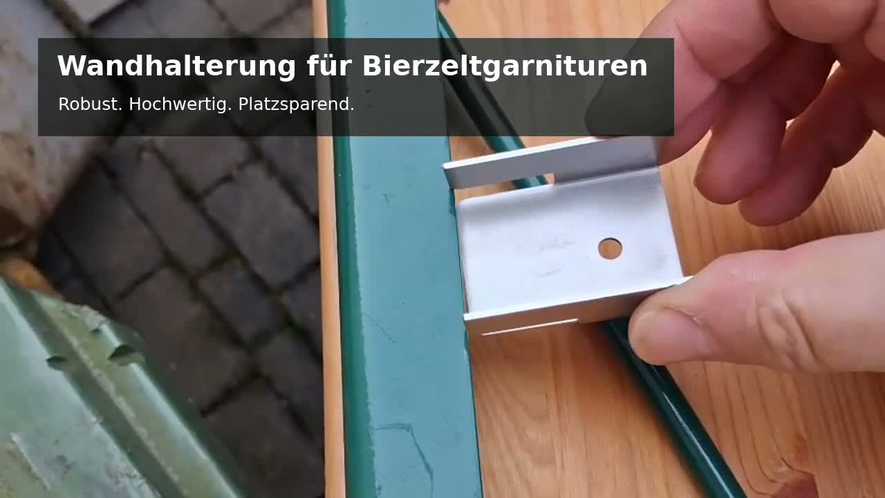 Edelstahl-Wandhalterungen für Bierzeltgarnitur  Germany | Produktbild-Vorschau 7