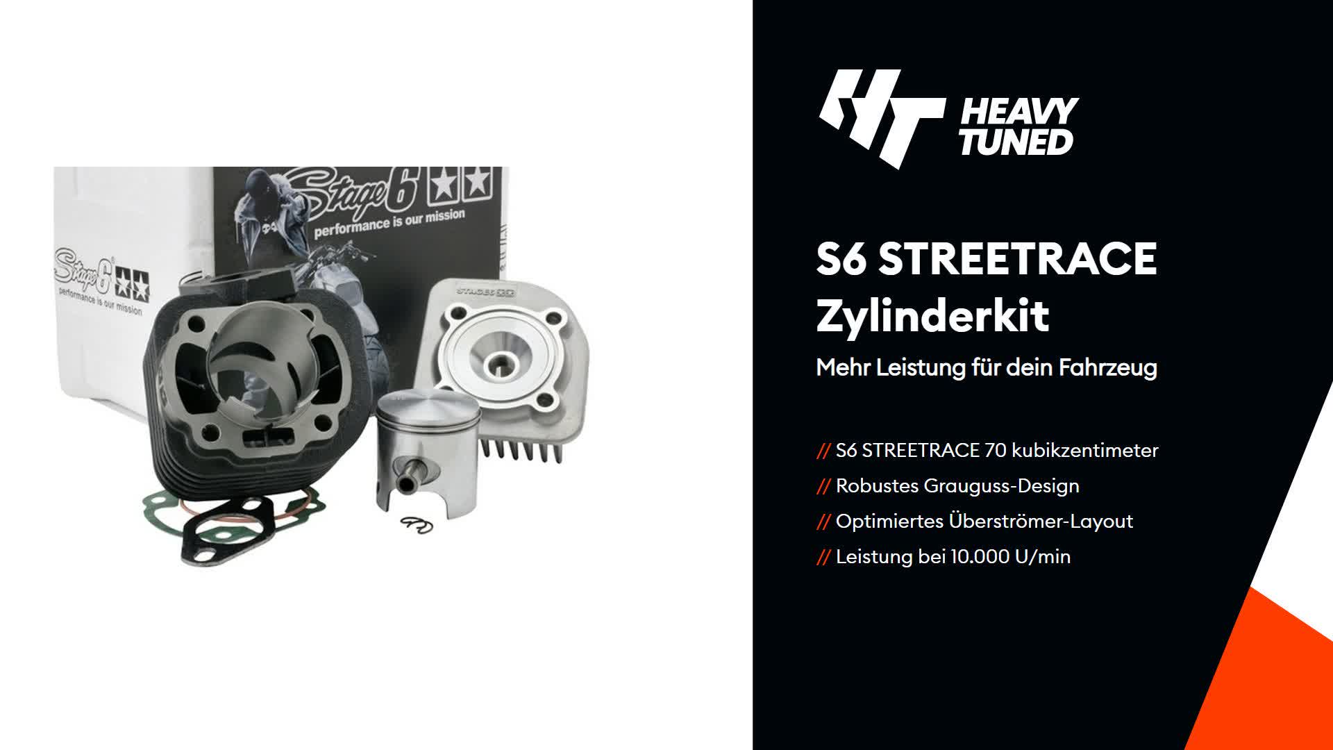 STAGE6 STREETRACE GRAUGUSS 70CC ZYLINDERKIT FüR HORIZONTALE Produktbild-Vorschau 7