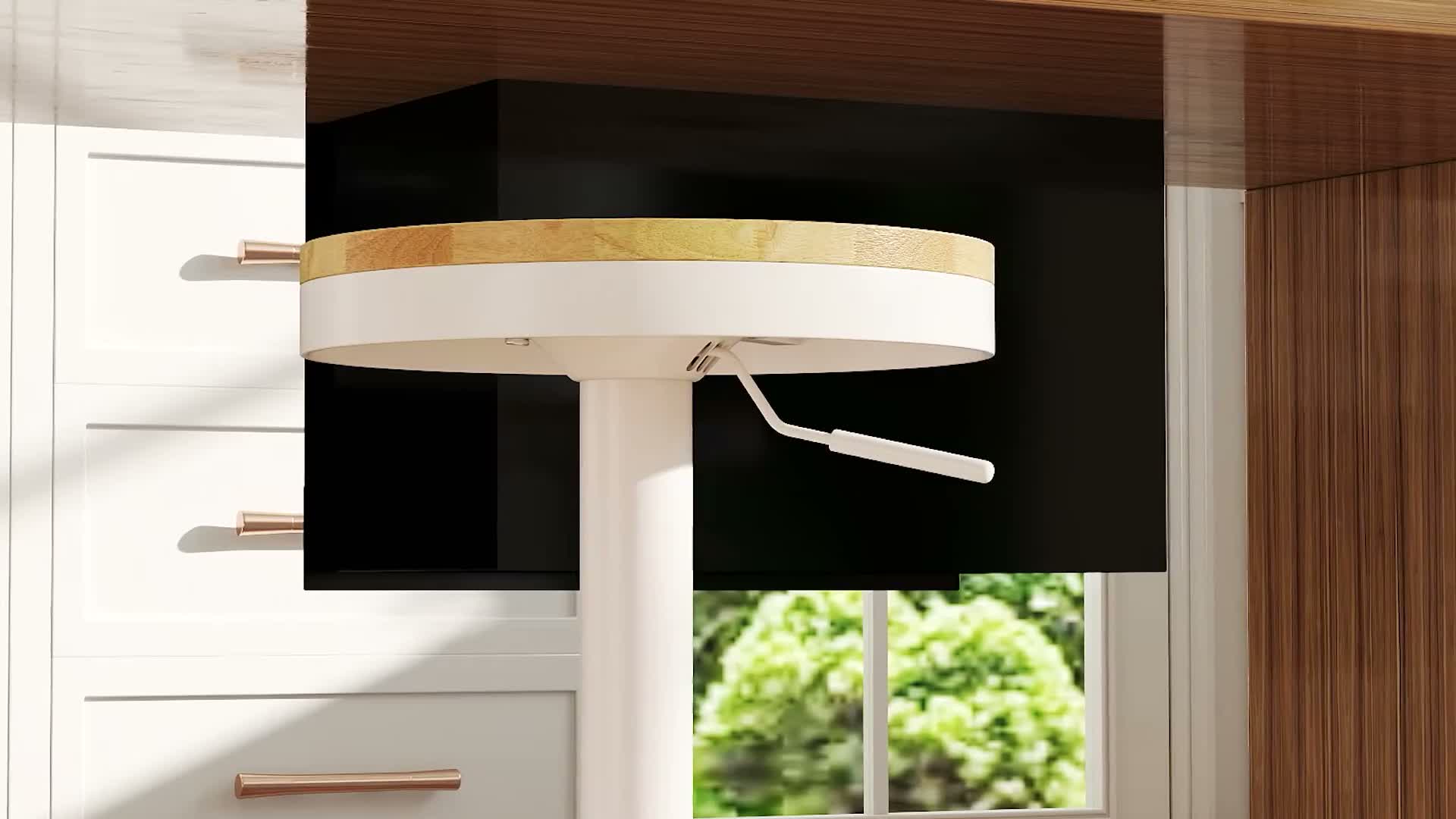 HOMCOM Barhocker 2er Set, Höhenverstellbar 360° Drehbar Produktbild-Vorschau 7