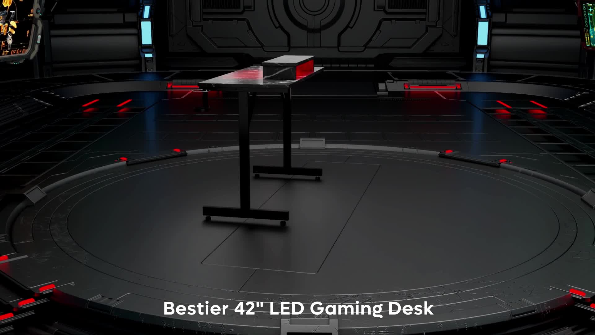 Bestier Gaming Schreibtisch 107cm klein mit LED, Gaming Produktbild-Vorschau 7