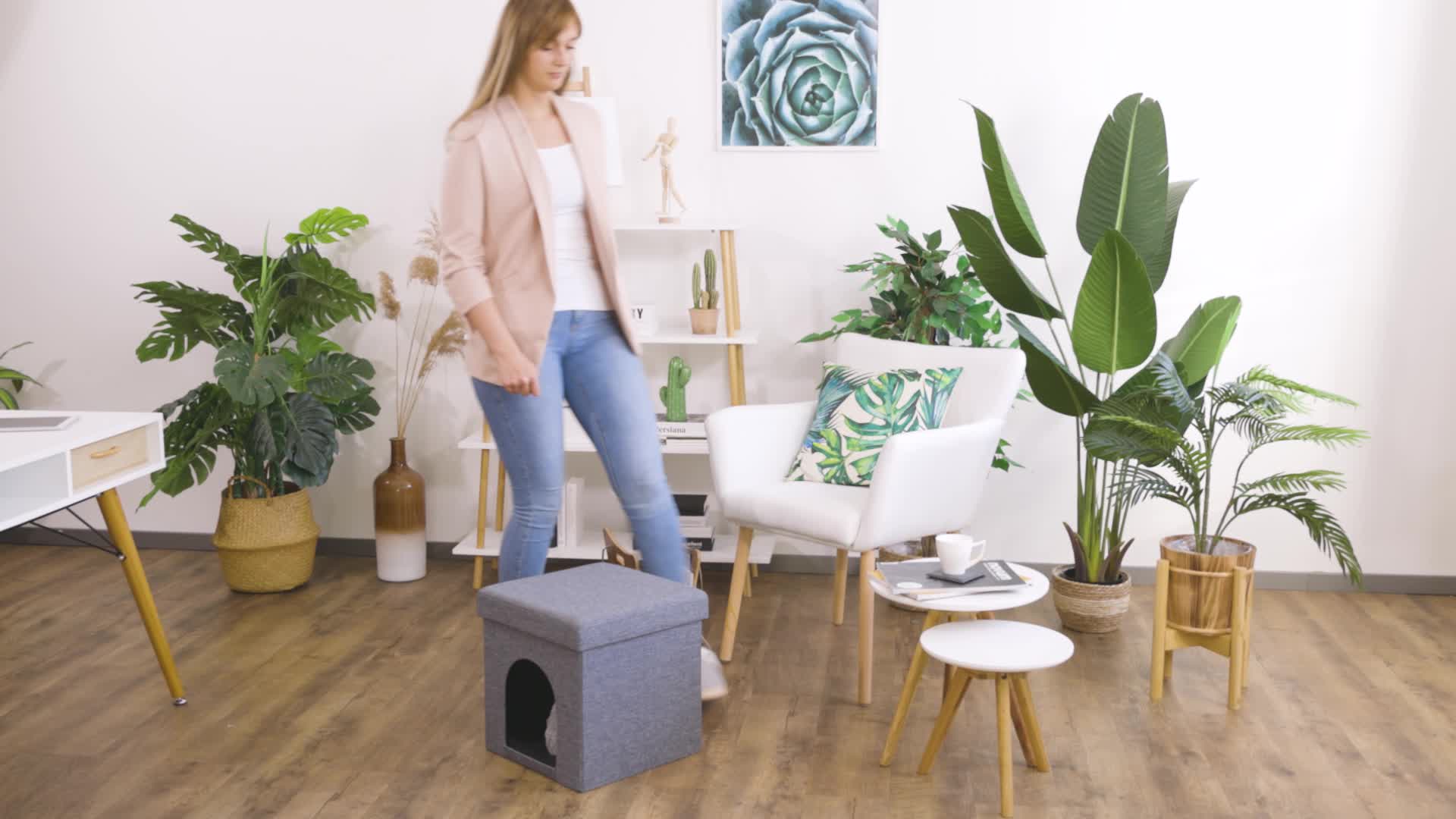 Relaxdays Katzenhöhle, Rückzugsort für Katzen und kleine Produktbild-Vorschau 7