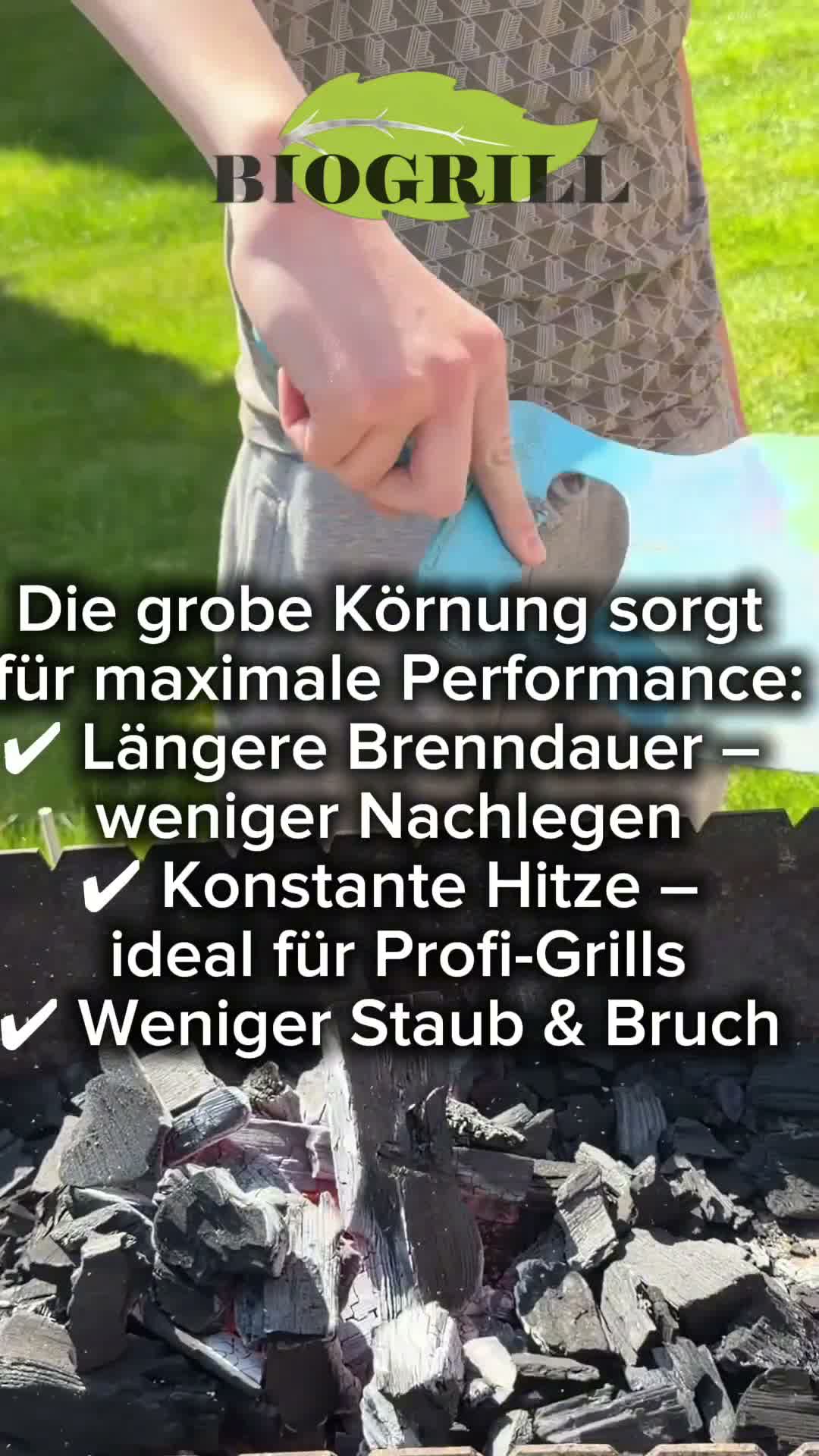 BIOGRILL Premium Restaurant Grillholzkohle Buche 10 kg , Produktbild-Vorschau 7