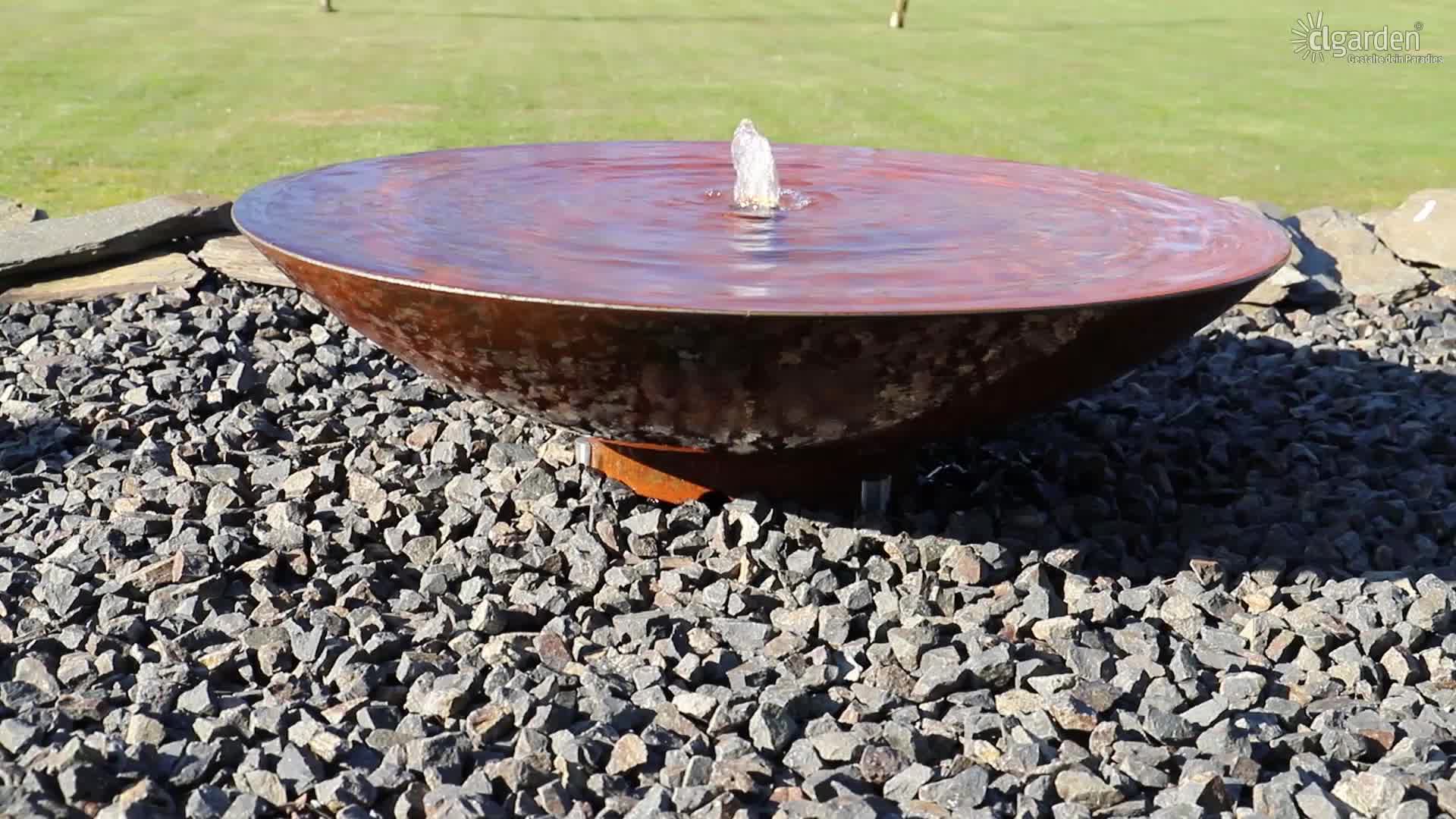 CLGarden Springbrunnen Cortenstahl Wasserschale SCWS80 Produktbild-Vorschau 7