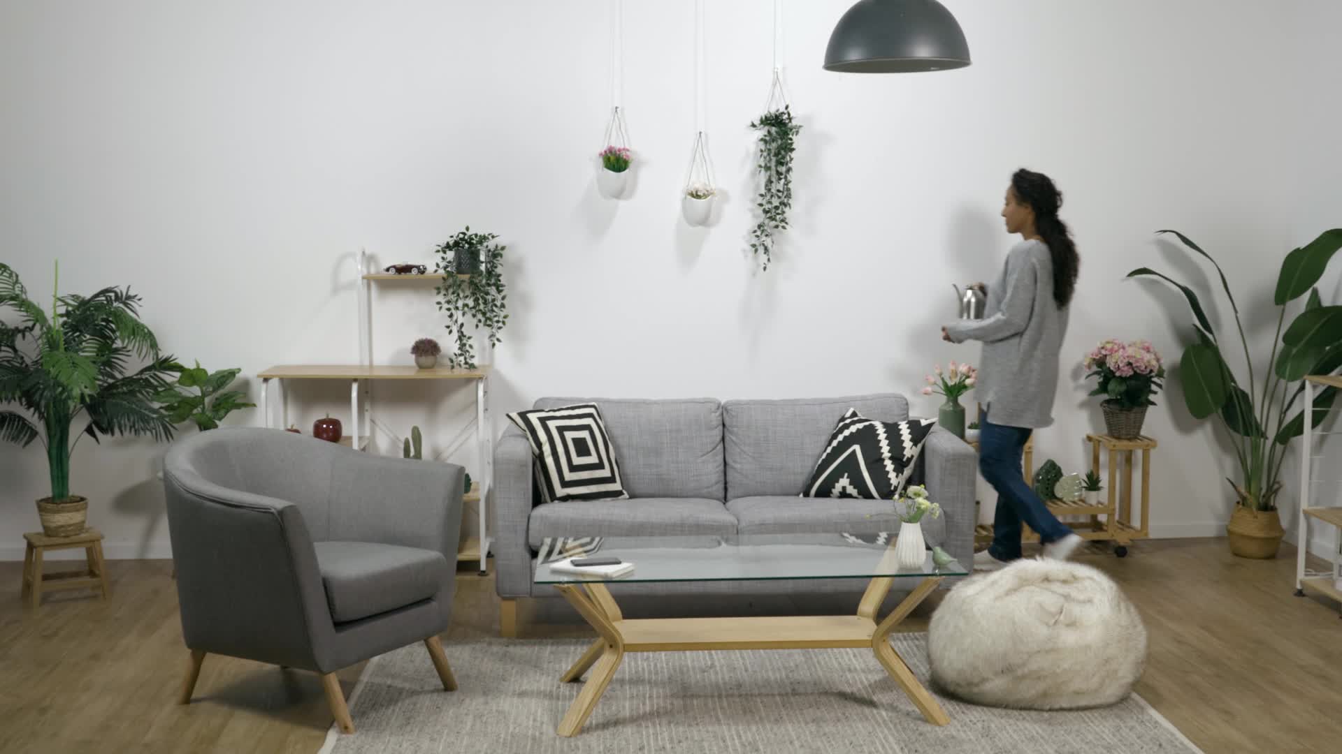 Relaxdays Wandvase 3er Set, Hängetopf innen, mit Schnur zum Produktbild-Vorschau 7