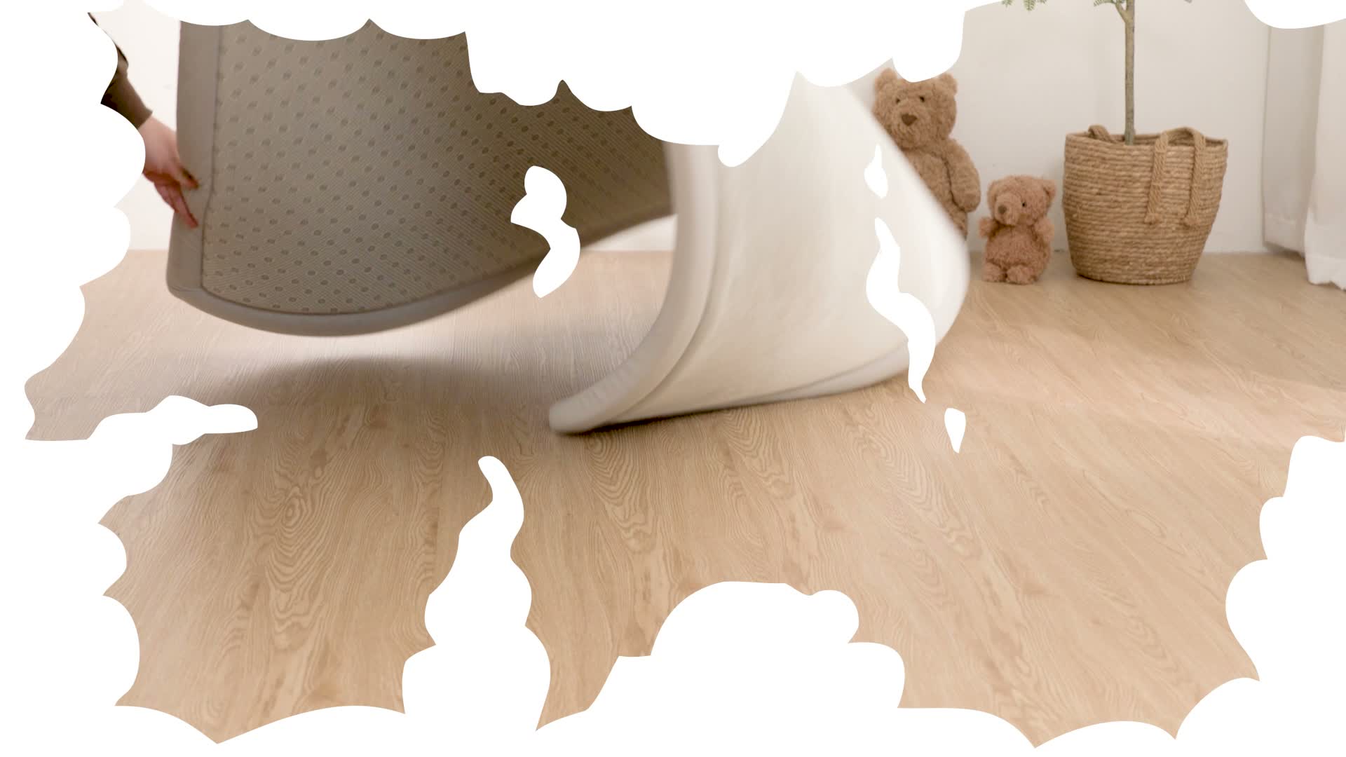 Caveen Baby Spielmatte 127x127cm 3cm Dicke Krabbelmatte Produktbild-Vorschau 7