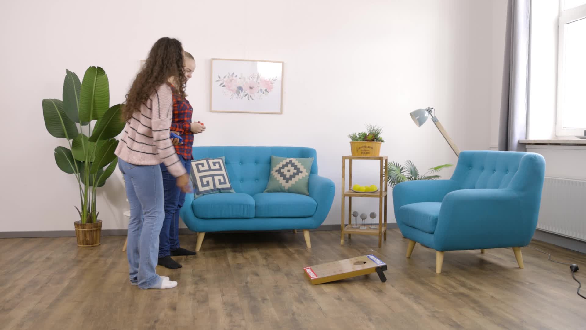 Relaxdays Wurfspiel 2 in 1, Cornhole & Tic Tac Toe, 10 Bean Produktbild-Vorschau 7