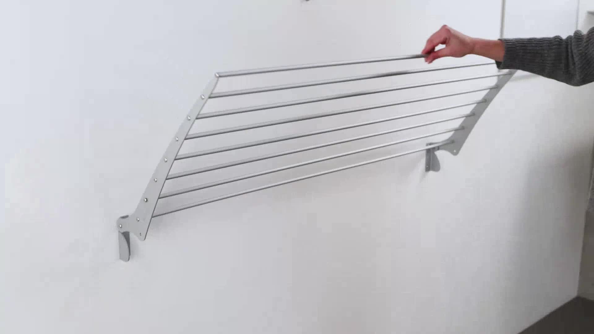 Wäscheständer für die Wand, modern, kompakt und langlebig – Produktbild-Vorschau 7