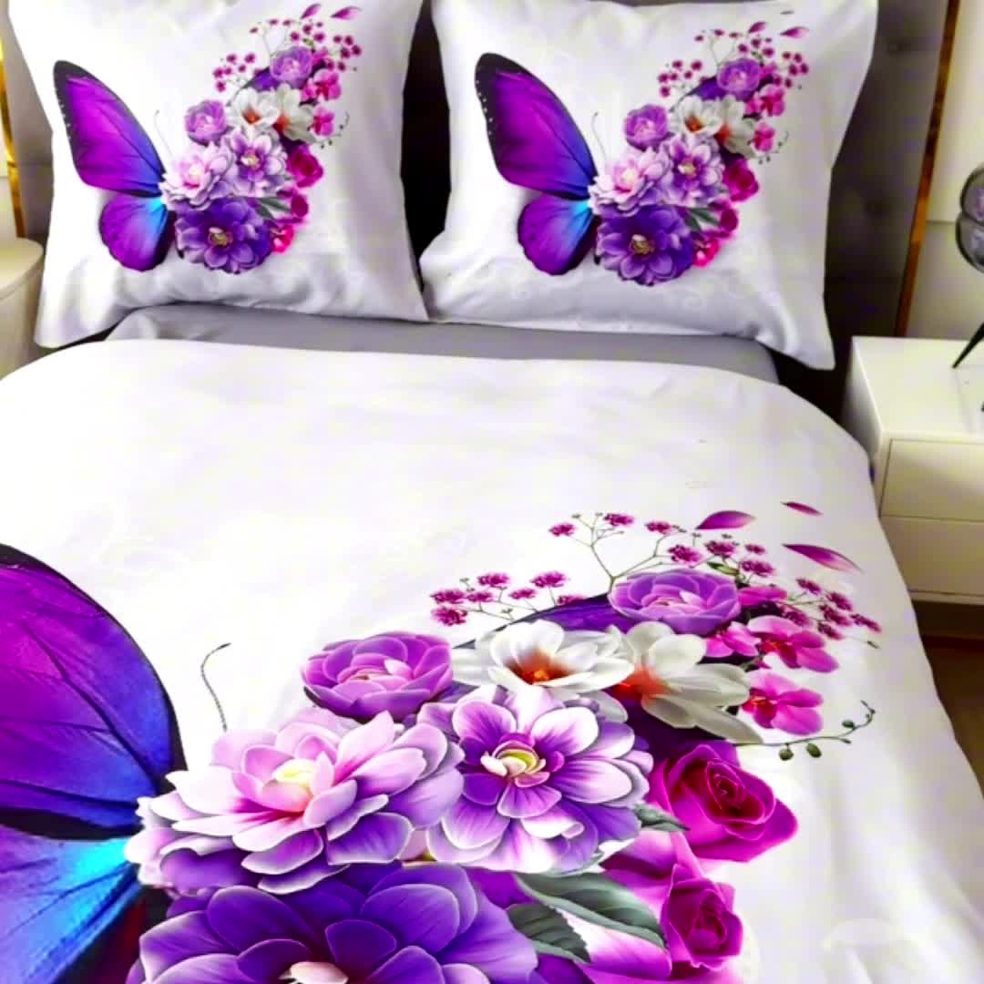 FEBE 3D Bettwäsche Schmetterling Bettbezug-Set 135x200 + Produktbild-Vorschau 6
