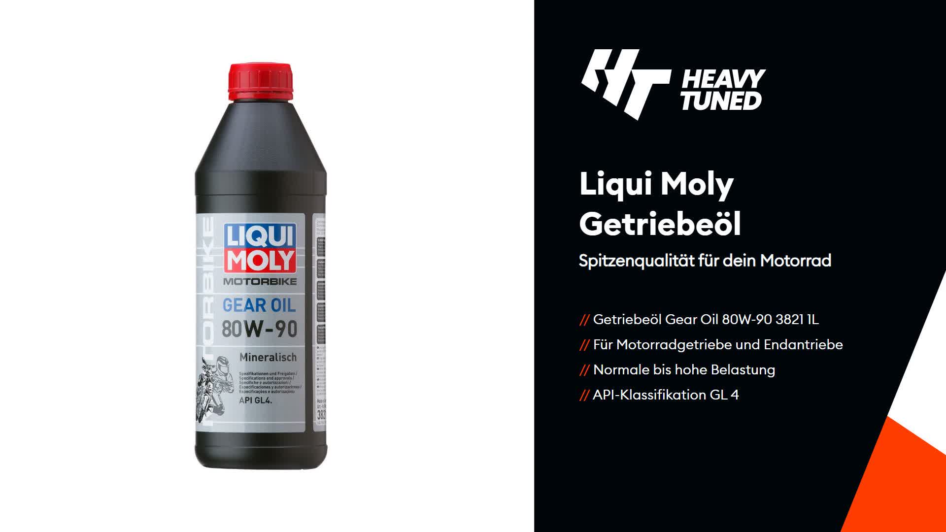 LIQUI MOLY 3821 Motorbike GL4 Getriebeöl 80W-90 1L Produktbild-Vorschau 2
