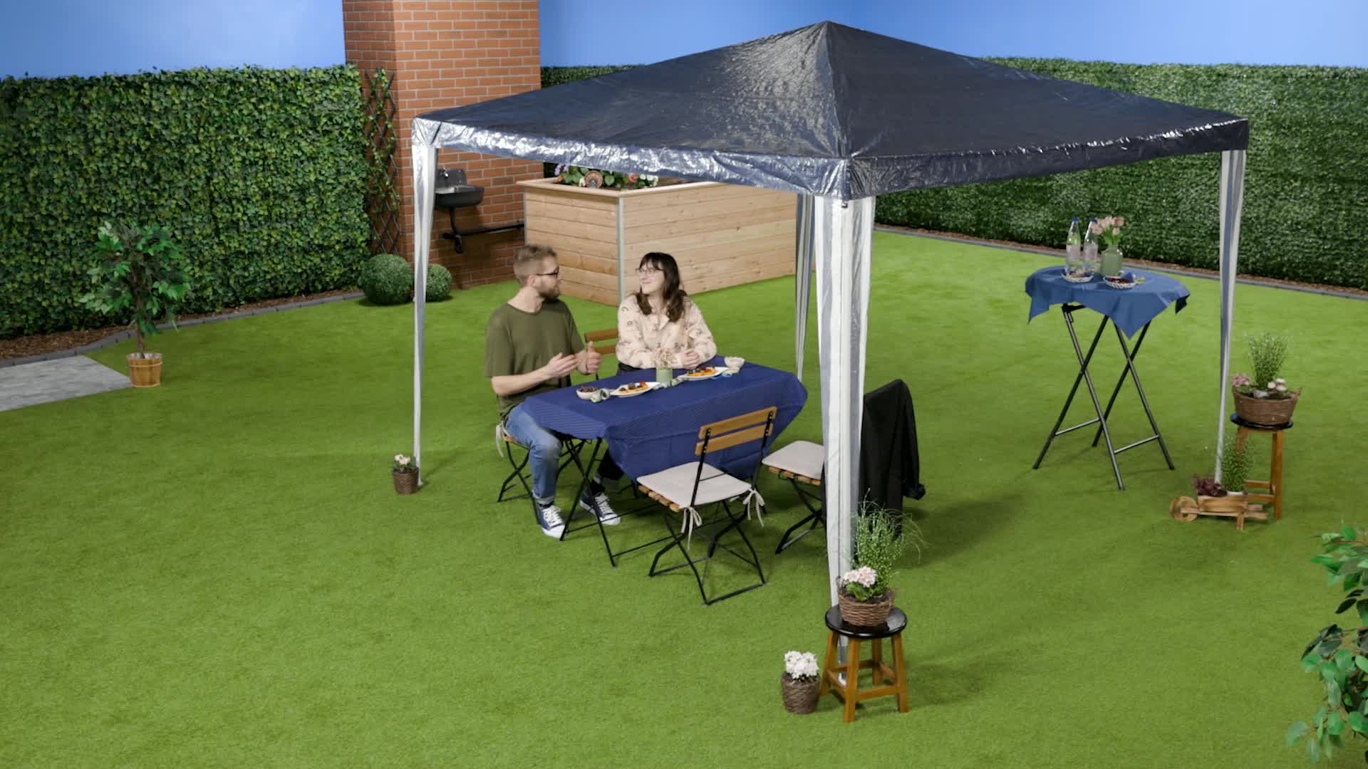 Relaxdays Serviertablett 3er Set, rund Ø 28 cm, Bartablett, Produktbild-Vorschau 7