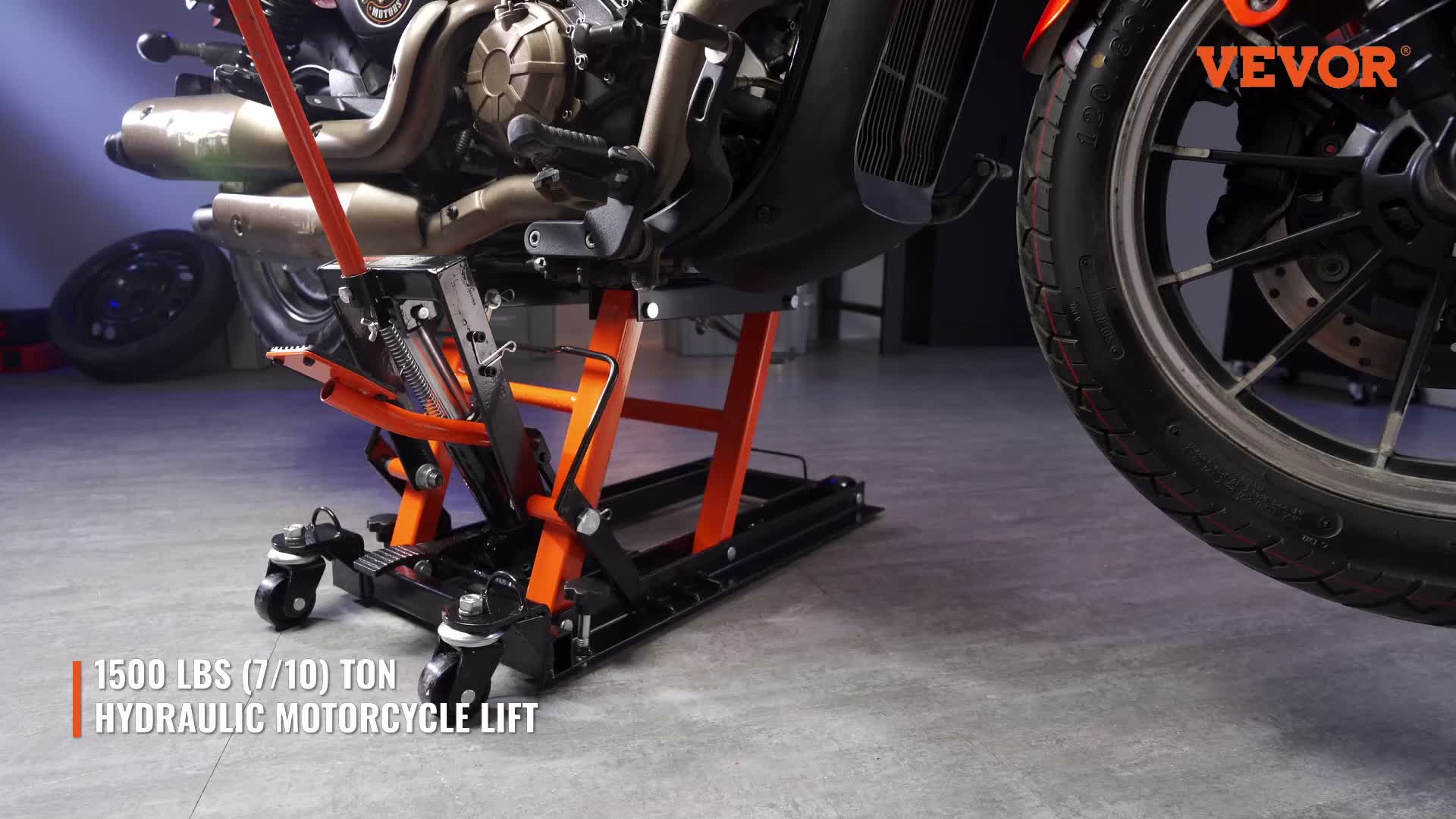 VEVOR Hydraulischer Motorradheber 700 kg Belastbar Motorrad Produktbild-Vorschau 7