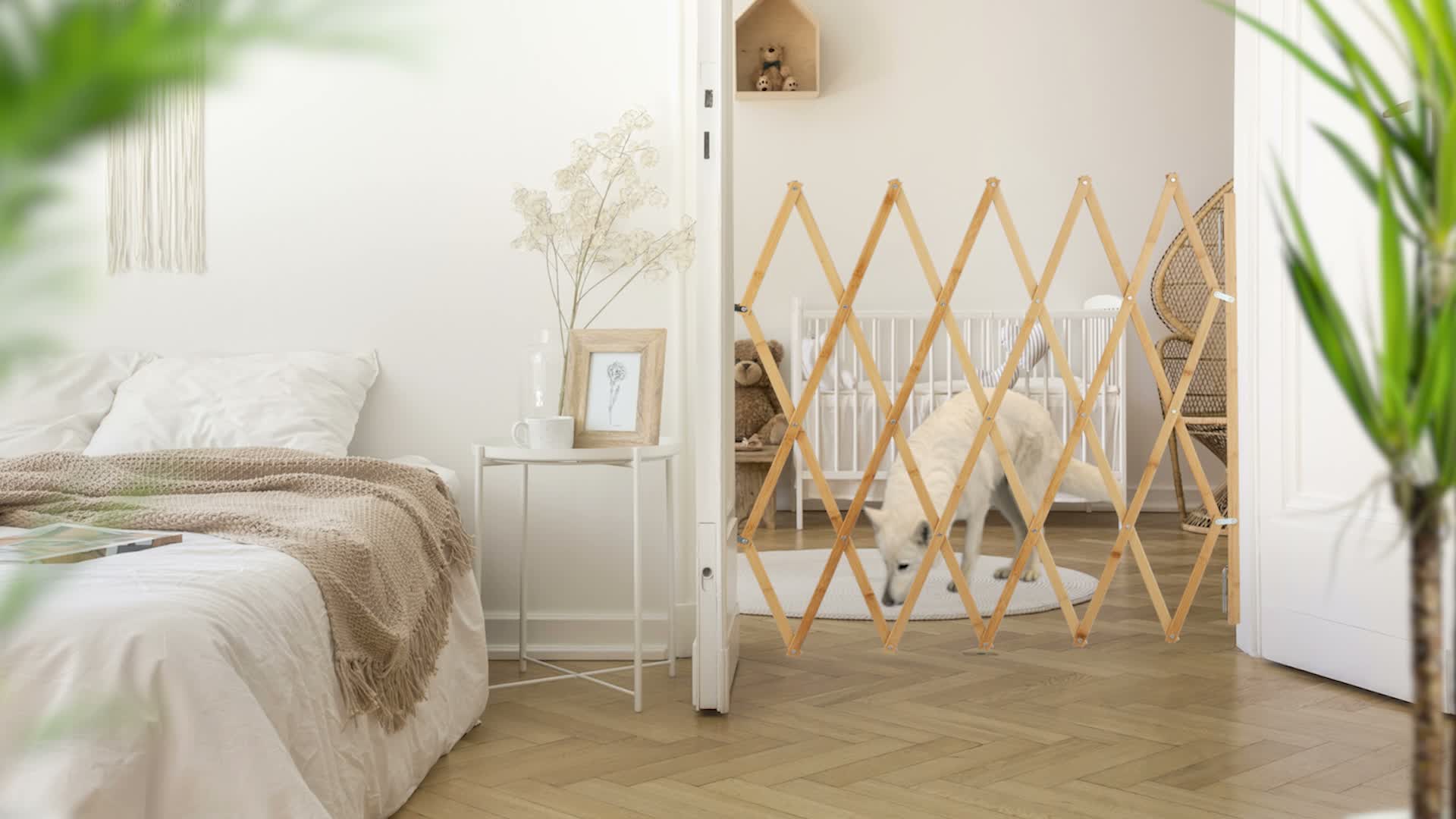 Relaxdays Hundeabsperrgitter ausziehbar bis 130 cm, Produktbild-Vorschau 7