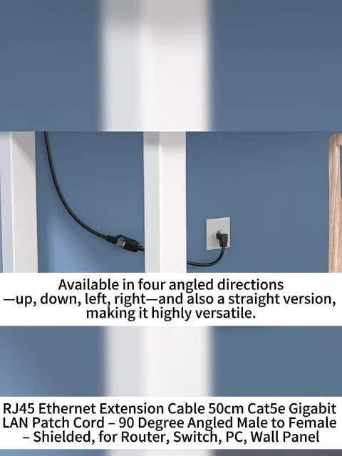 K57 RJ45 Netzwerk Verlängerungskabel 50 cm – LAN / Ethernet Produktbild-Vorschau 7