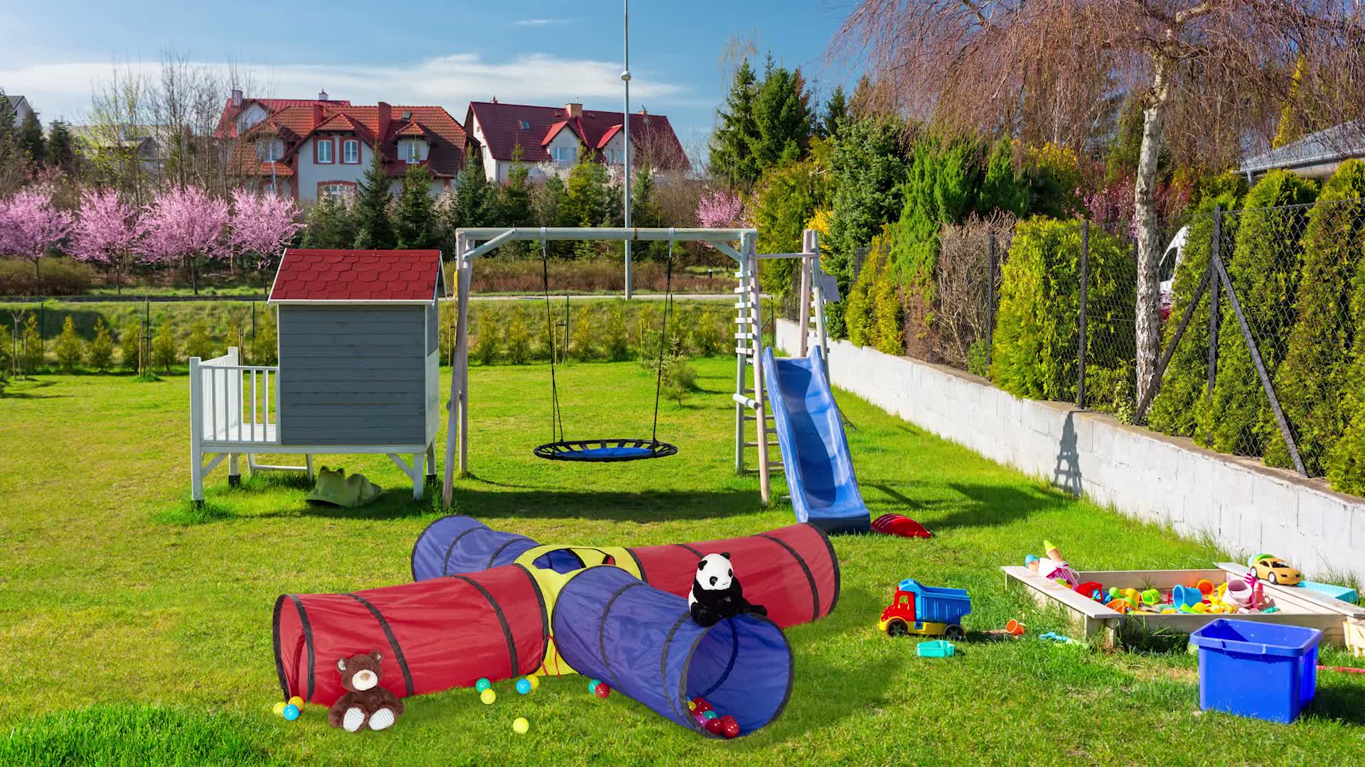 Relaxdays Spieltunnel XXL, großer Kindertunnel aus 4 Produktbild-Vorschau 6