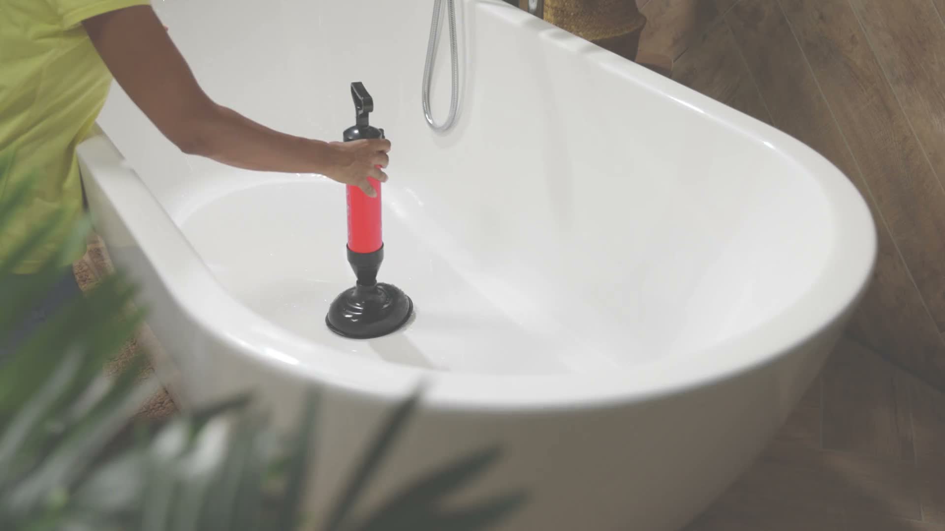 Relaxdays Abflussreiniger Pumpe, 2 Aufsätze für WC, Dusche, Produktbild-Vorschau 7