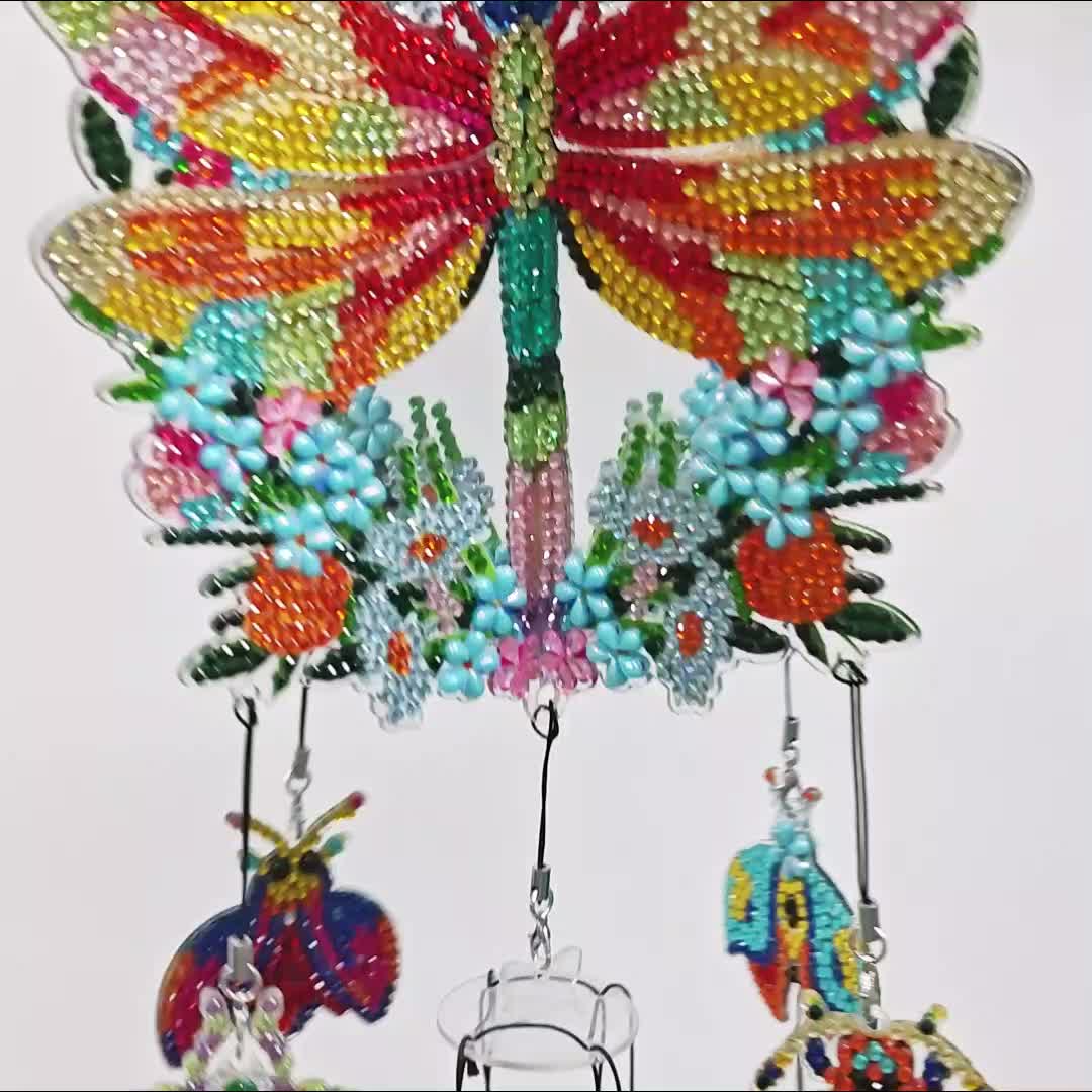 Diamond Painting Windspiel 3D – Schmetterling │ ca. 78 cm | Produktbild-Vorschau 5