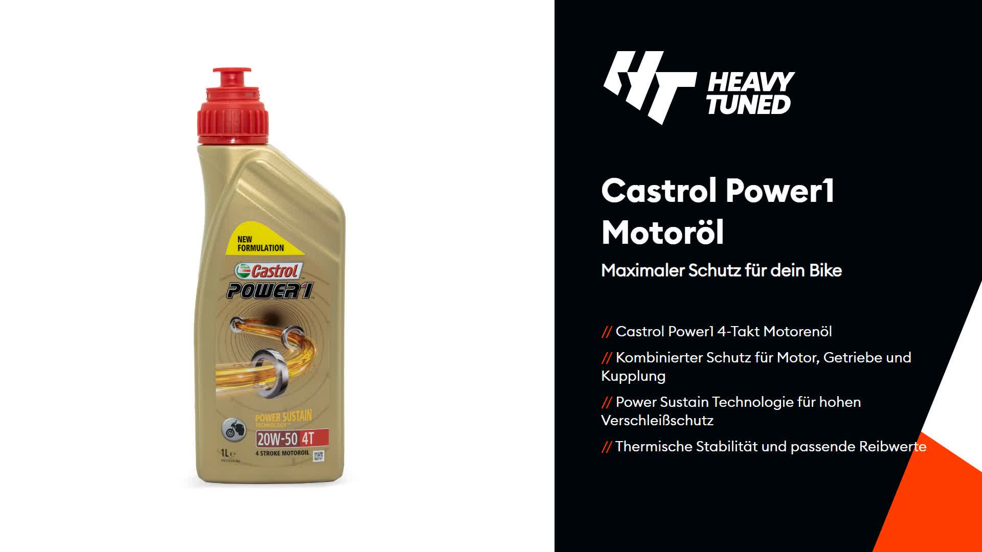 CASTROL Power 1 4T für 20W-50 1 Liter Motoröl Motorenöl Öl Produktbild-Vorschau 7