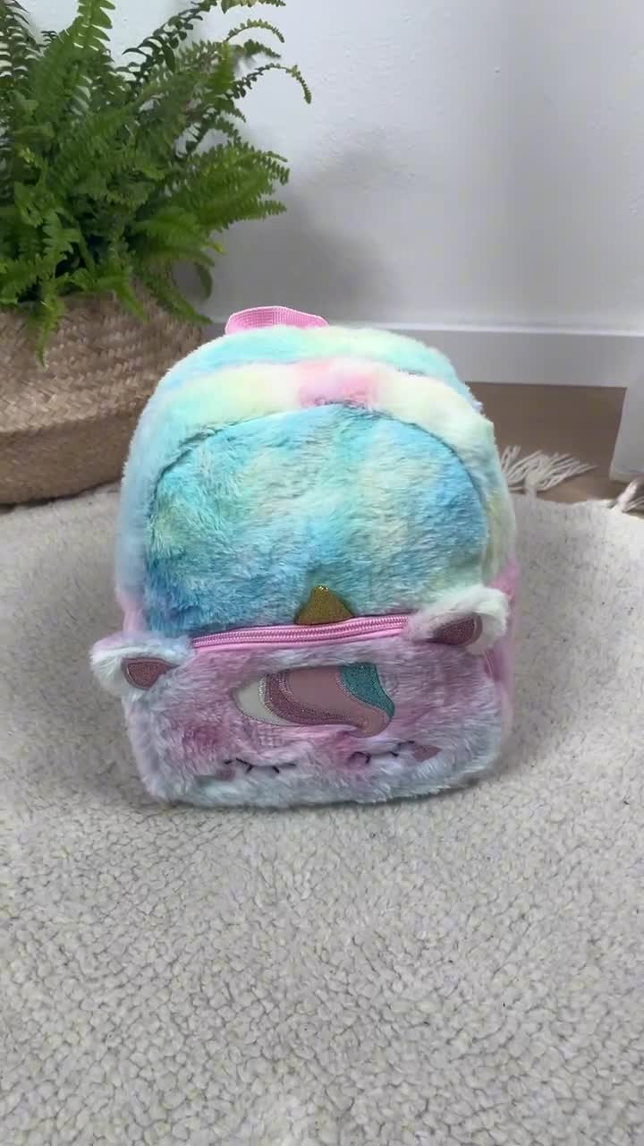 Kinderrucksack Einhorn Regenbogen Mädchen, flauschiger Produktbild-Vorschau 7