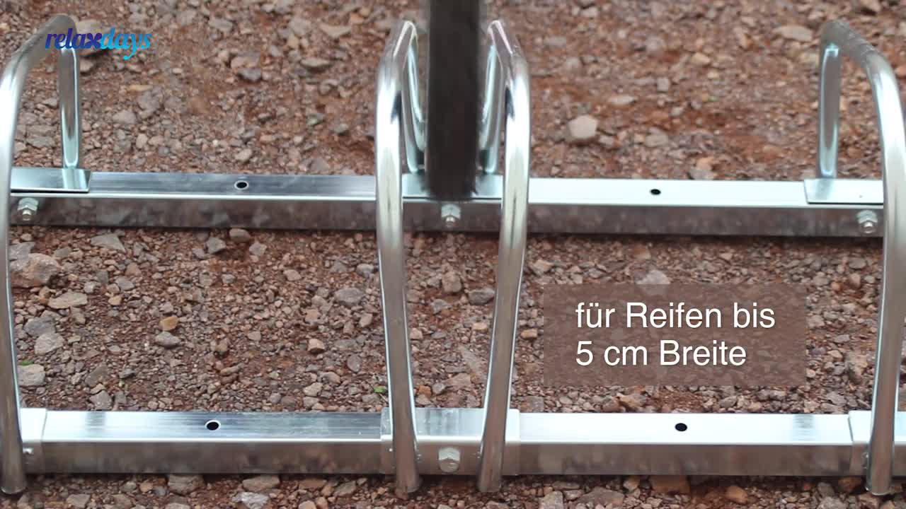 Relaxdays Fahrradständer, Für 4 Fahrräder, Boden- und Produktbild-Vorschau 7