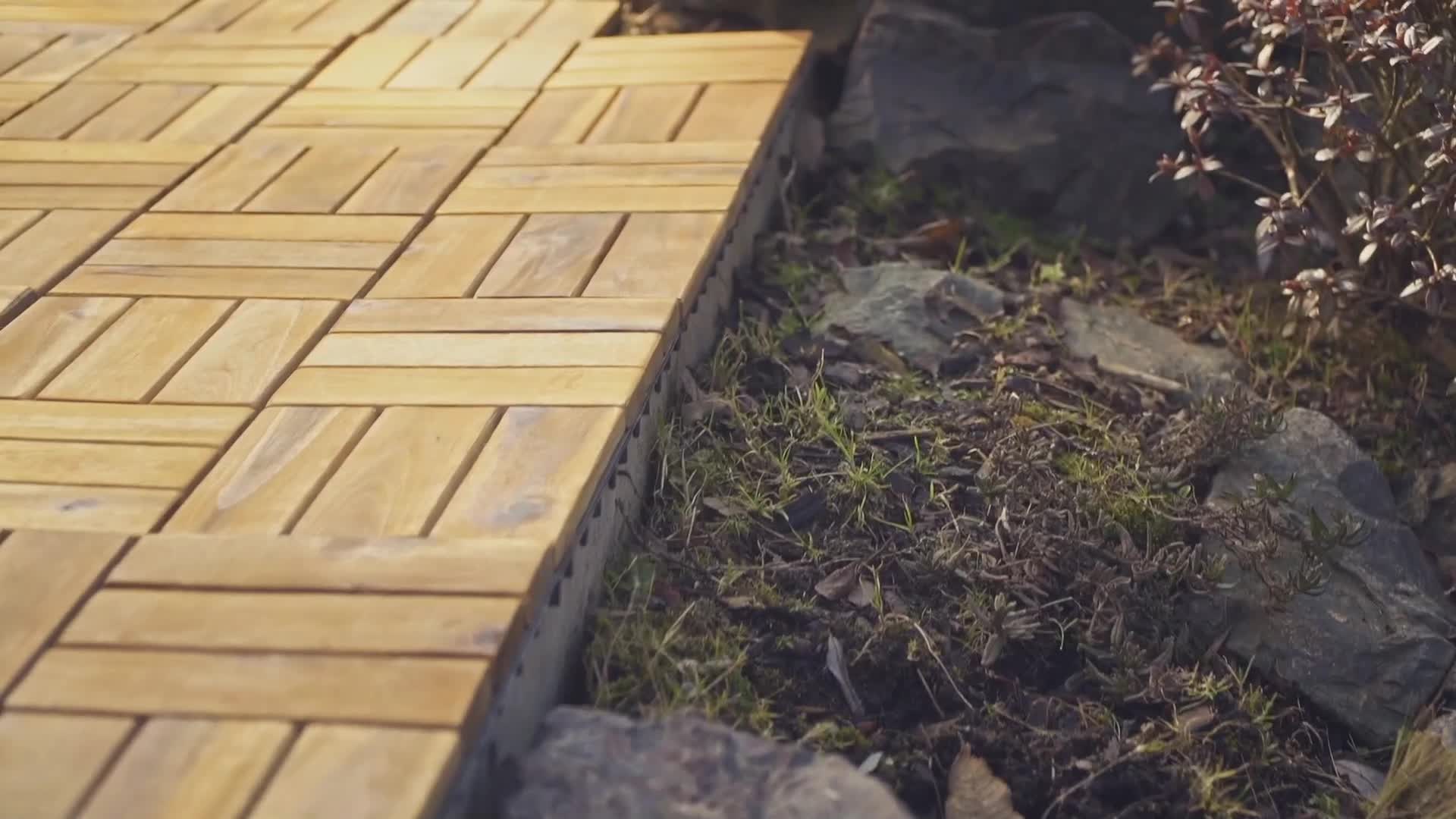 Holzfliesen Set 66 Stück = 6 m ² Akazie Modell 01 Produktbild-Vorschau 7