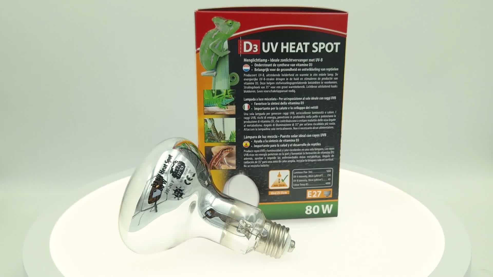 Reptilienlampe D3 UV Heat Spot 80 Watt selbstballastierend Produktbild-Vorschau 7