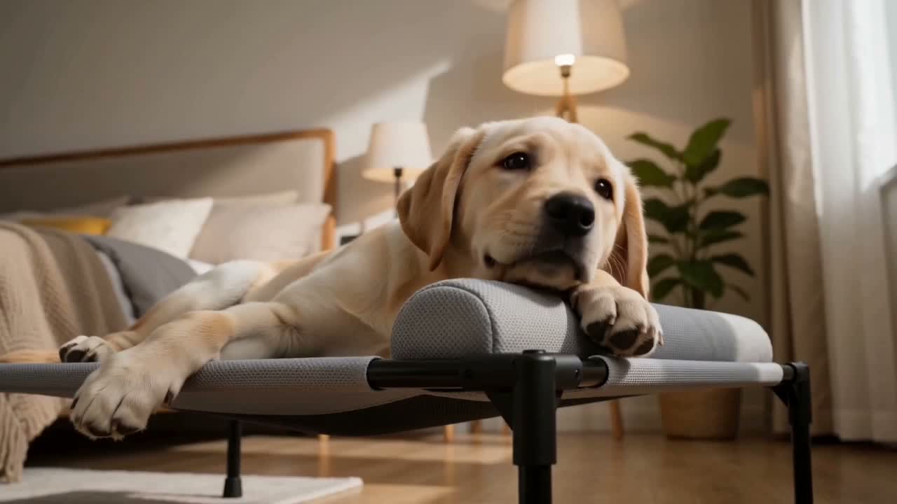 Ganzjahres Hundeliege, Erhöhtes Hundebett mit L-förmigem Produktbild-Vorschau 7