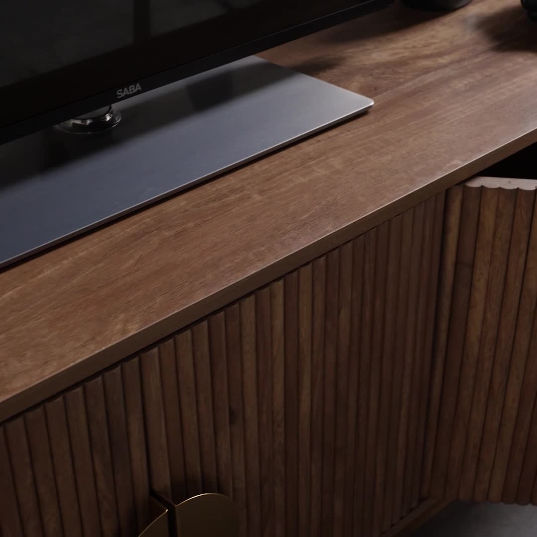 Credenza esotica a 4 ante, 180cm, Albero di mango Anteprima dell’immagine prodotto 7