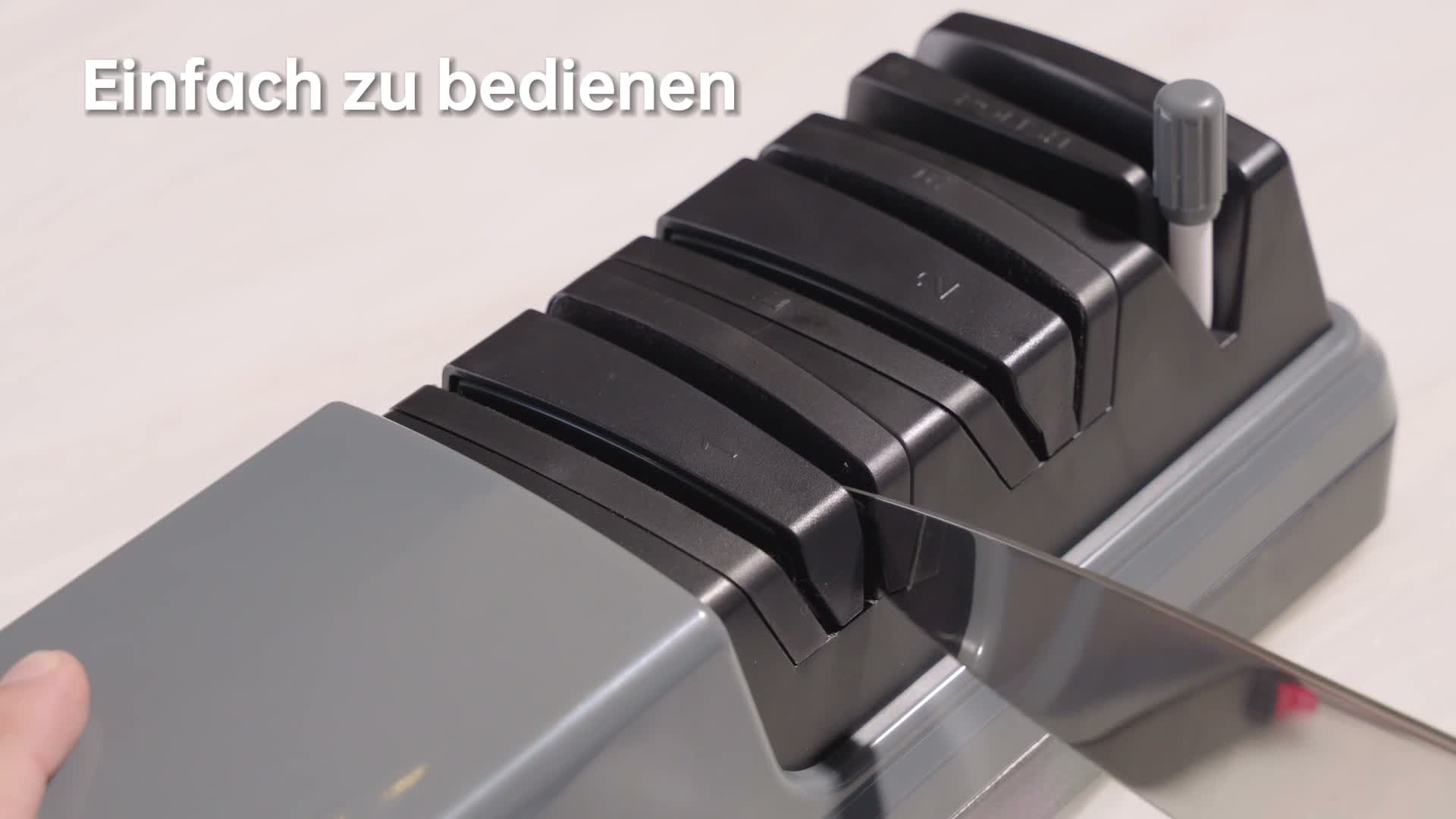 5 in 1 Electric Knife Sharpener - 3 Rotation Speeds, Grey Produktbild-Vorschau 7