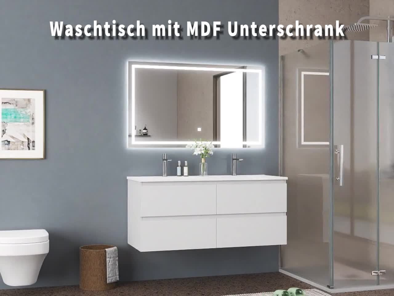 Waschtisch mit Unterschrank 100cm Alast Badmöbel Set Produktbild-Vorschau 7