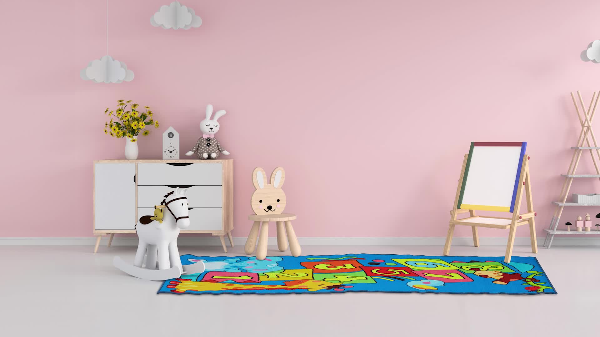 Relaxdays Kinderteppich Hüpfkästchen, Spielteppich mit Produktbild-Vorschau 7