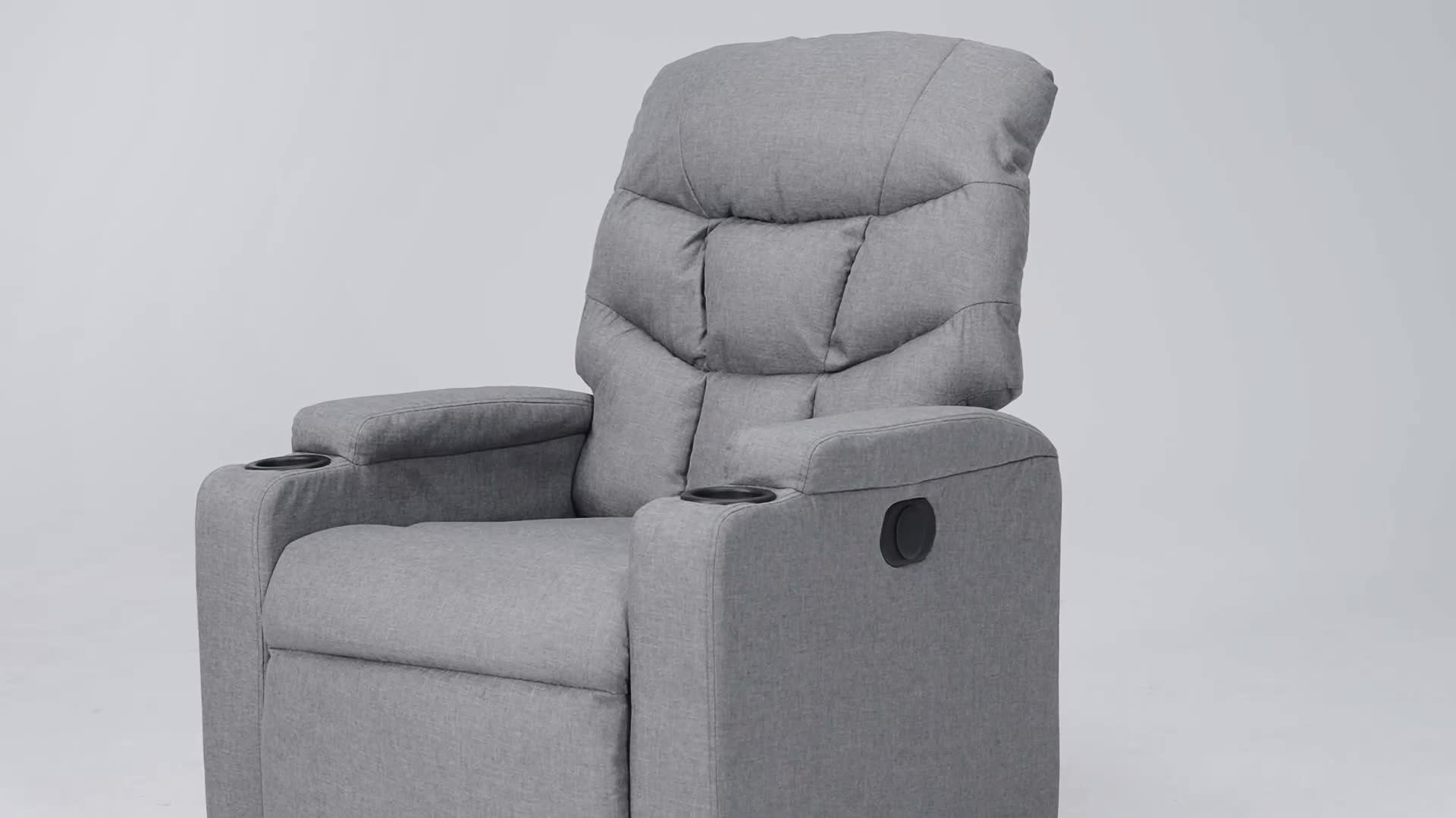 vidaXL Massagesessel Dunkelgrau Stoff Produktbild-Vorschau 7