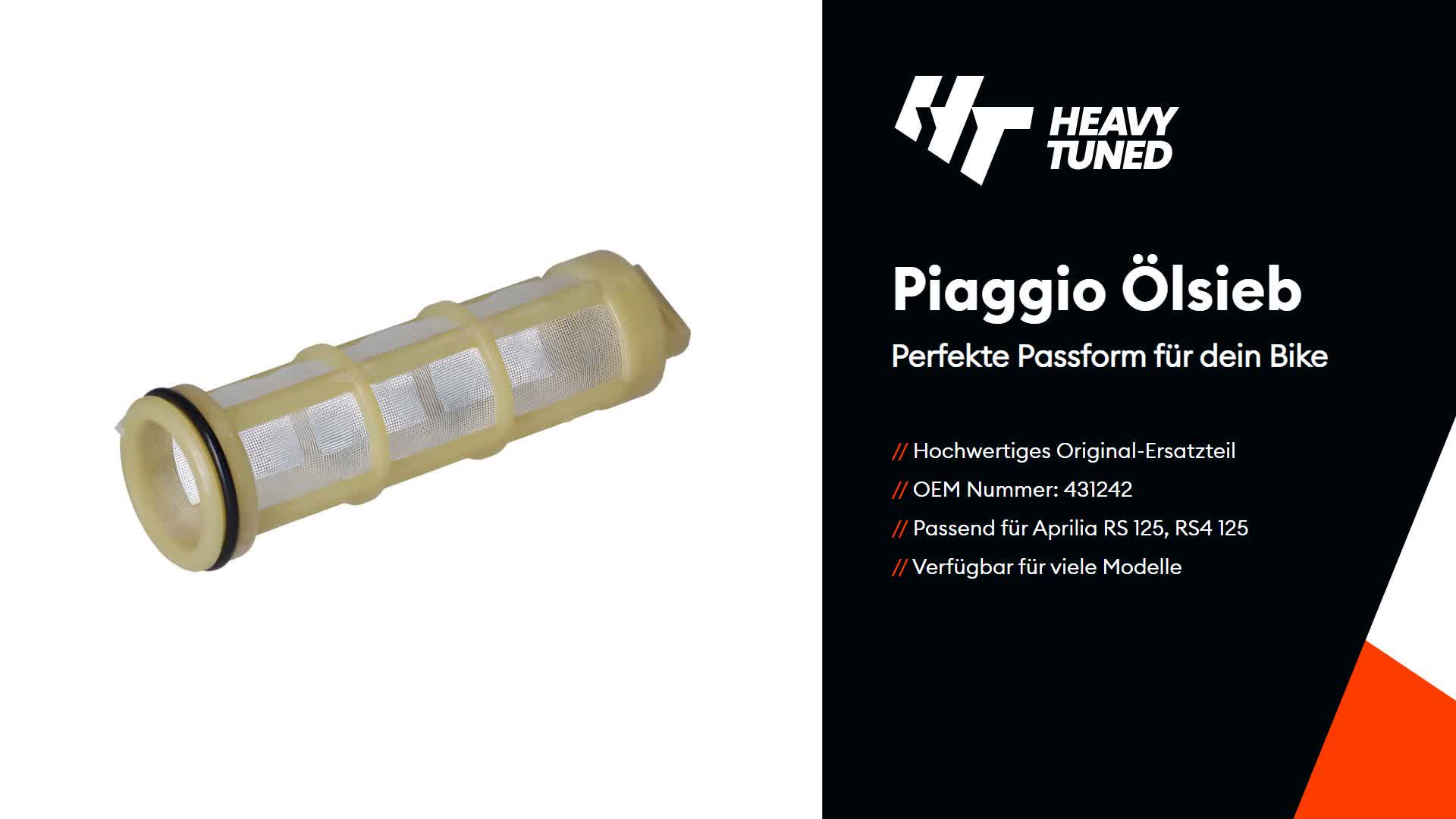 Piaggio Ölsieb kompatibel mit Aprilia / Derbi / Piaggio / Produktbild-Vorschau 3
