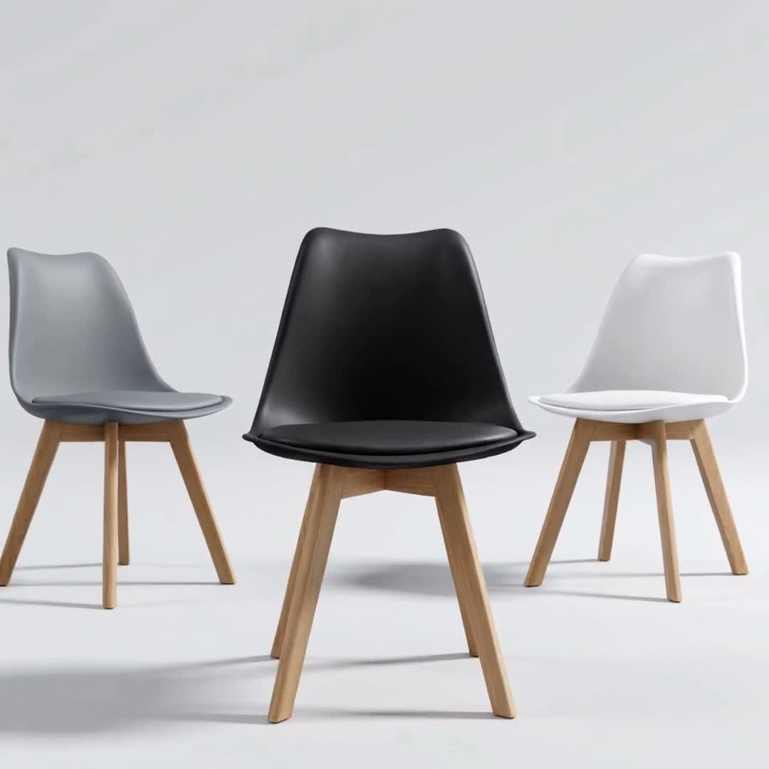 BEALIFE 4er Set Esszimmerstühle mit Holzbeinen  | Produktbild-Vorschau 7