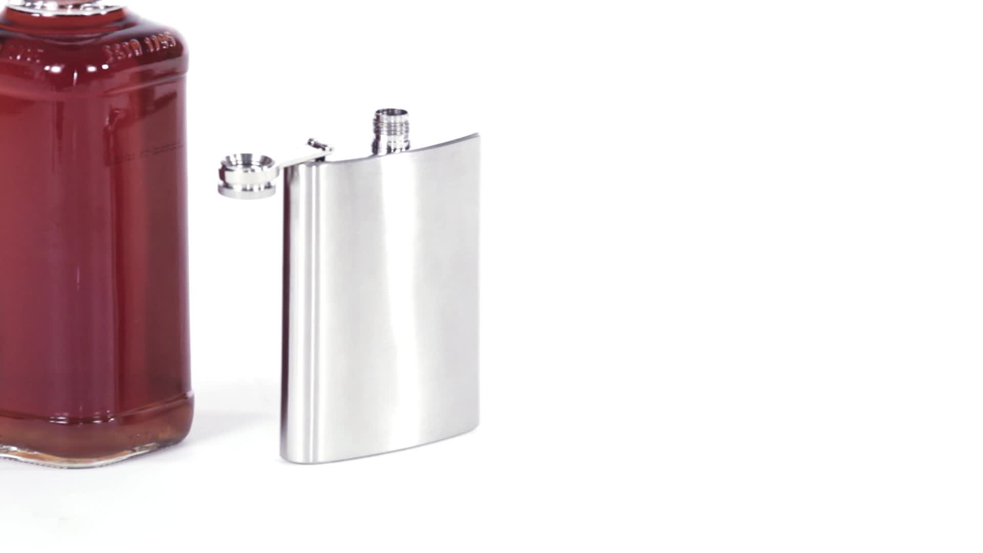 Relaxdays Flachmann Set Edelstahl 7 teilig, 200 ml Produktbild-Vorschau 7