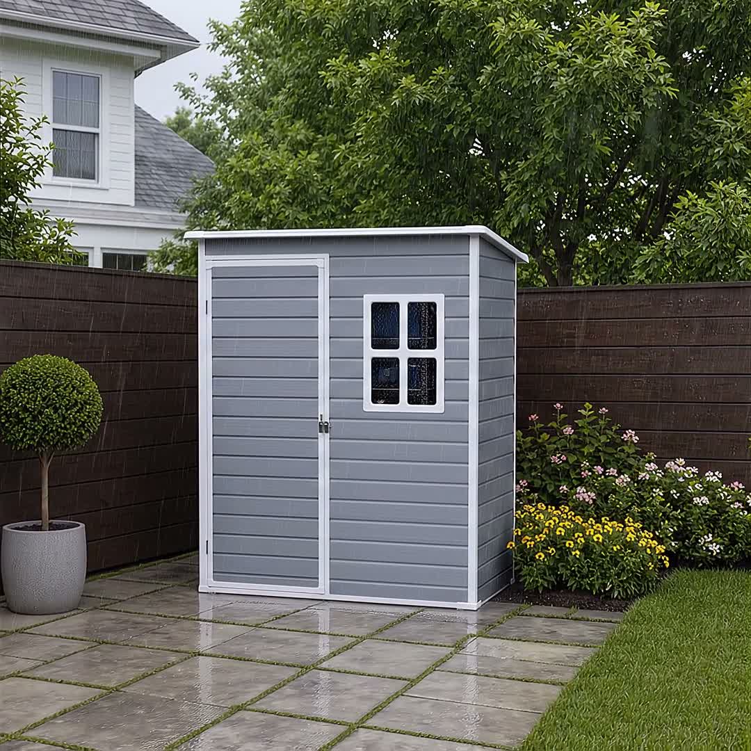 Gartenhaus 146x104x186 cm aus PP | Wetterfester Schuppen Produktbild-Vorschau 7