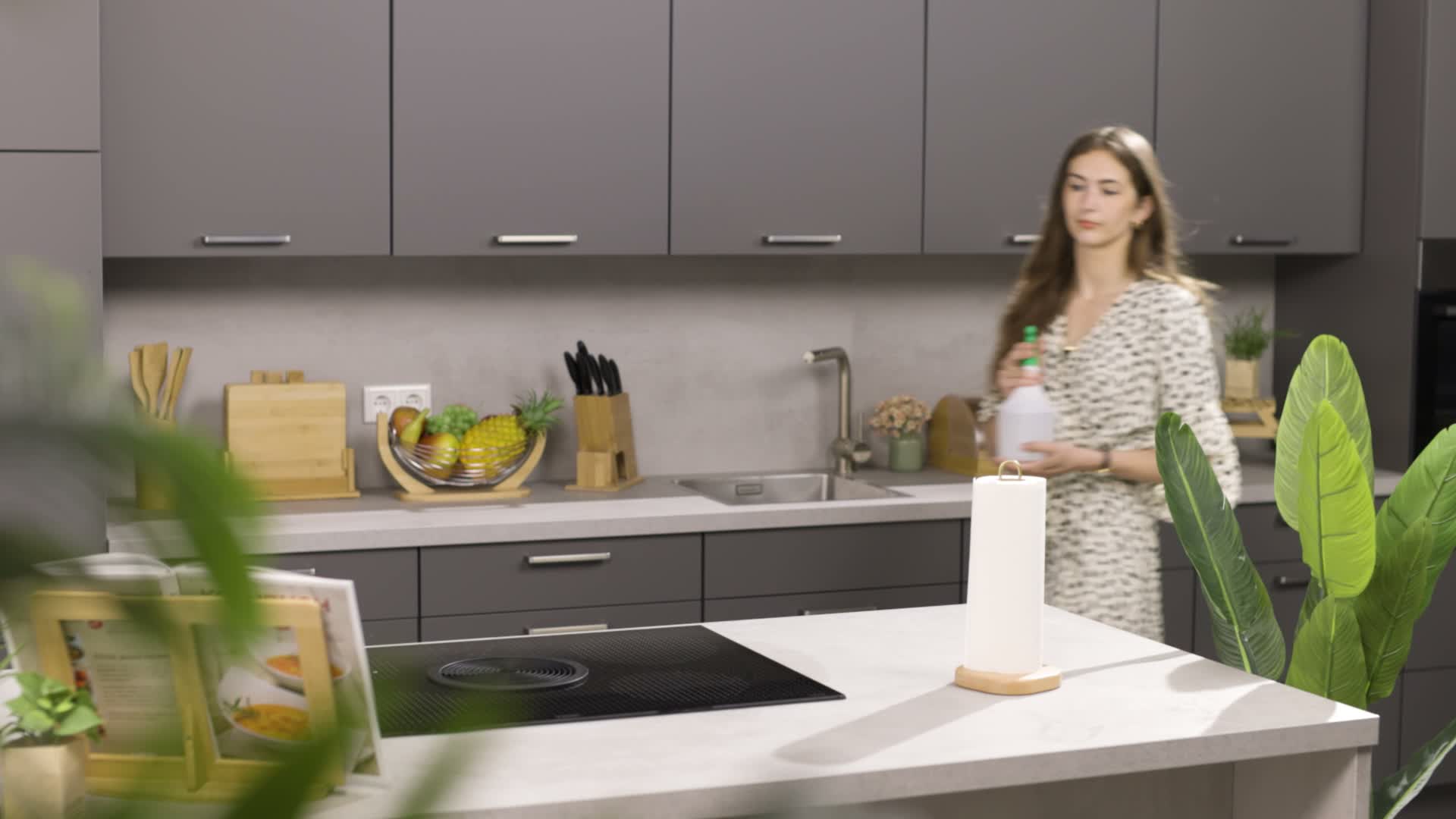 Relaxdays Küchenrollenhalter stehend, Buchenholz, eckig, Produktbild-Vorschau 7