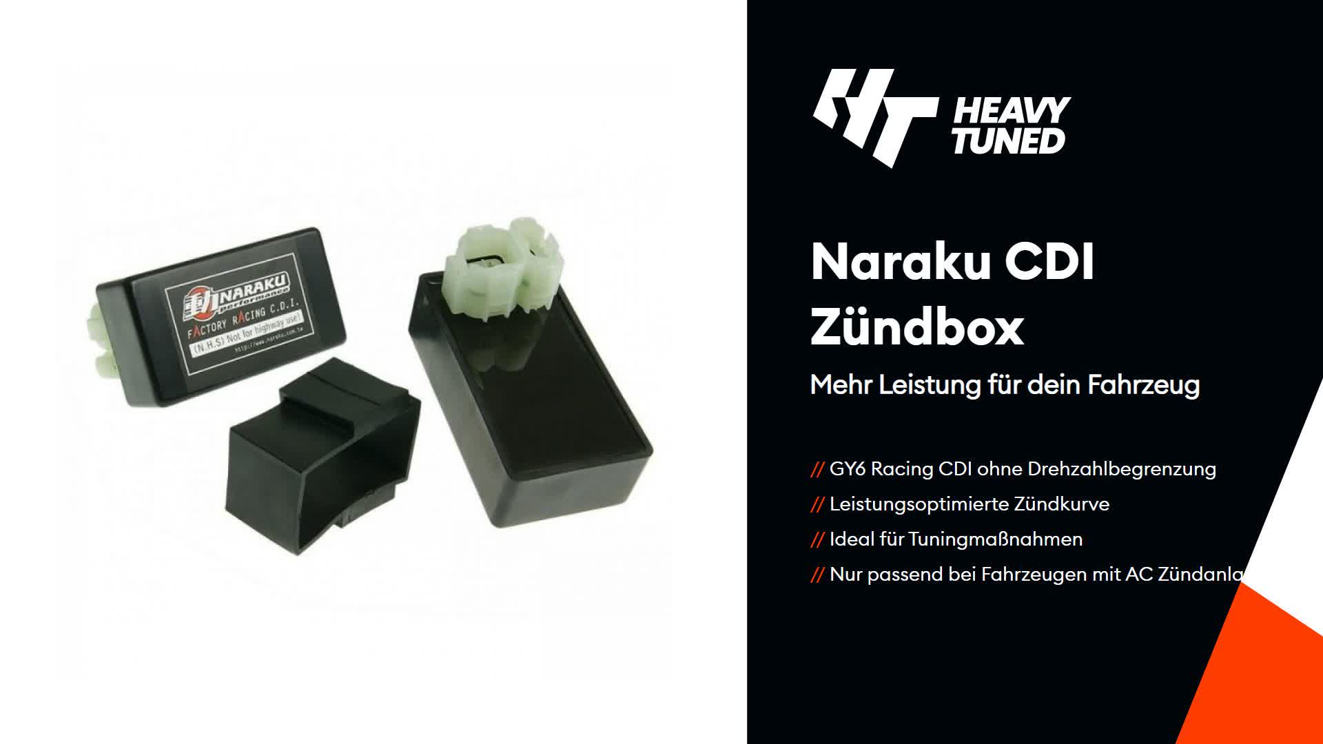 Naraku CDI Zündbox NK390.22 ungedrosselt AC für GY6 50 125 Produktbild-Vorschau 3