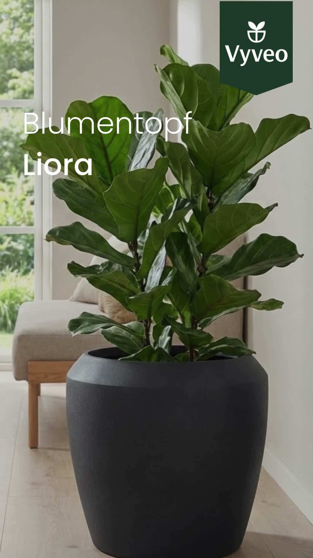 Vyveo - Blumentopf Liora - Silber metallic - 44x40 Produktbild-Vorschau 7