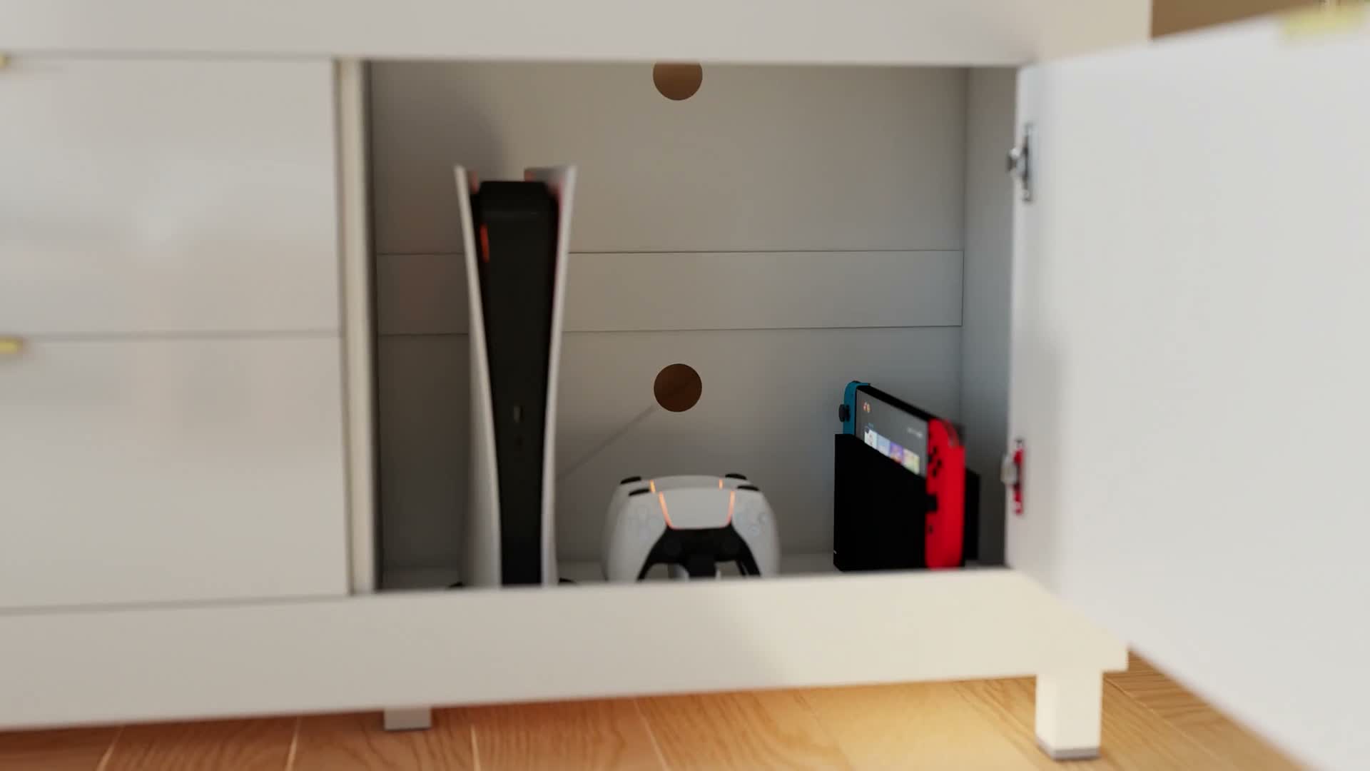 HOMCOM TV-Schrank TV Lowboard für Fernseher bis zu 75 Zoll Produktbild-Vorschau 7