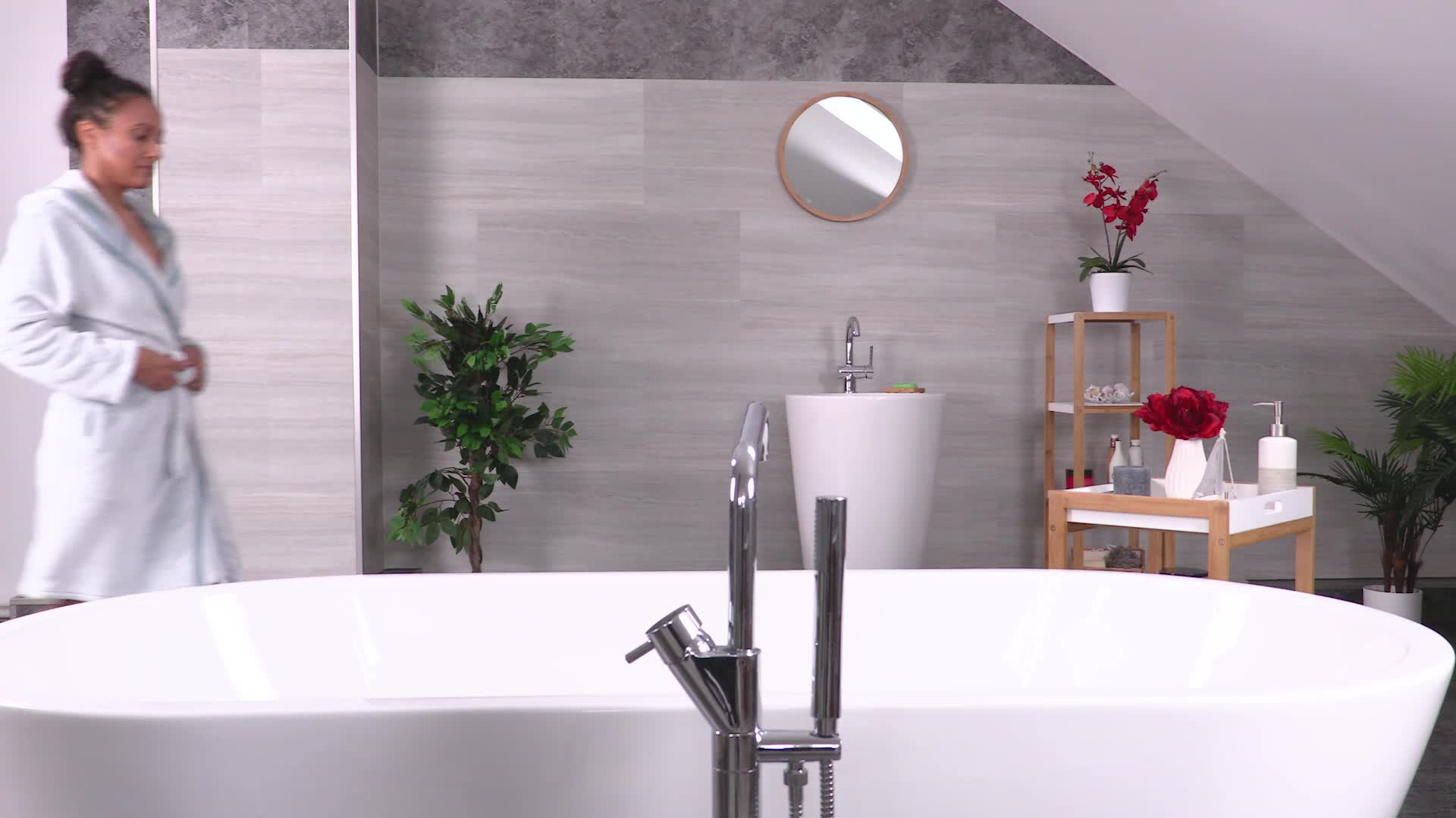 Relaxdays Duschmatte Steinoptik, rutschfeste Duscheinlage Produktbild-Vorschau 7