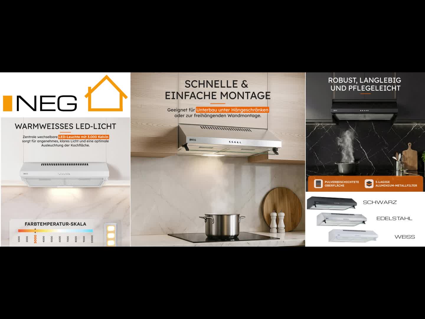 NEG Unterbau Dunstabzugshaube NEG15-AT+ 60cm mit Produktbild-Vorschau 7
